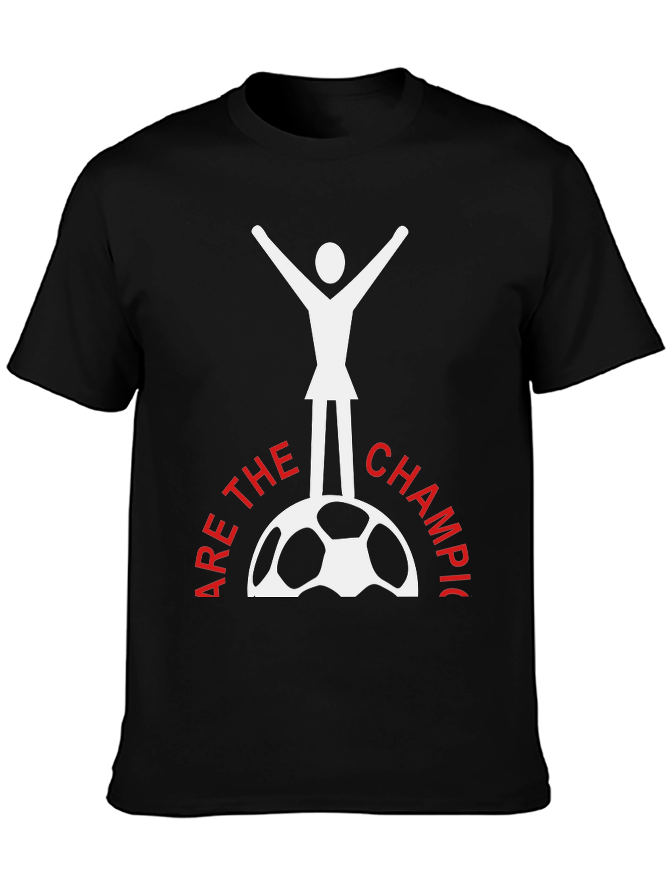 Black Champions Soccer T-Shirt - Black Tee view 3