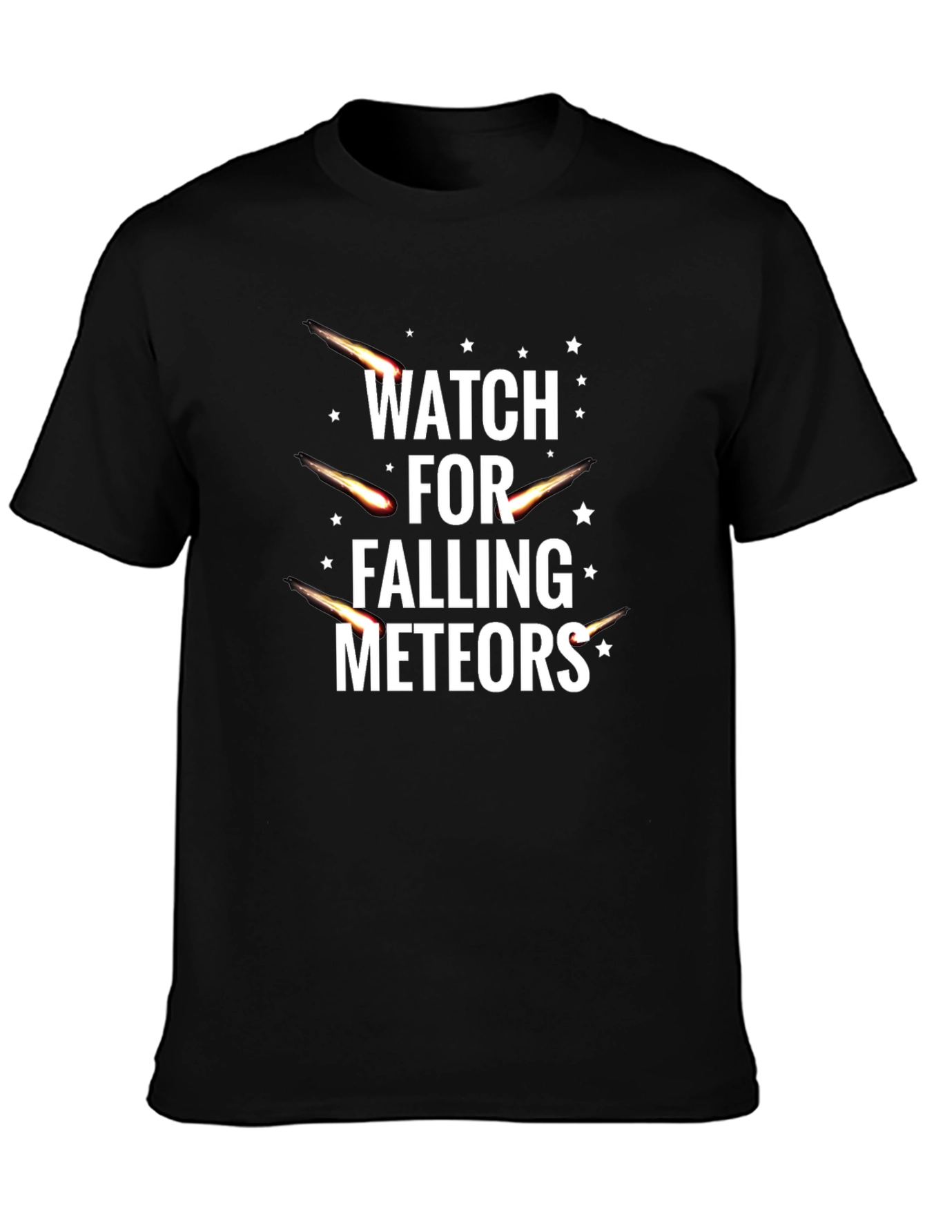 Black Watch for Falling Meteors Black T-Shirt view 3