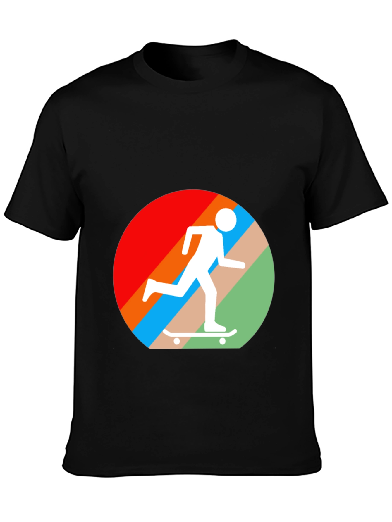 Black Retro Skater T-Shirt - Stylish Graphic Tee for Skateboarding Lovers view 3