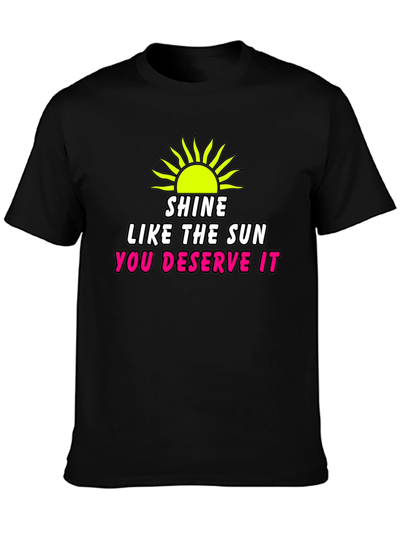 Black Shine Like The Sun Black Graphic Tee view 3
