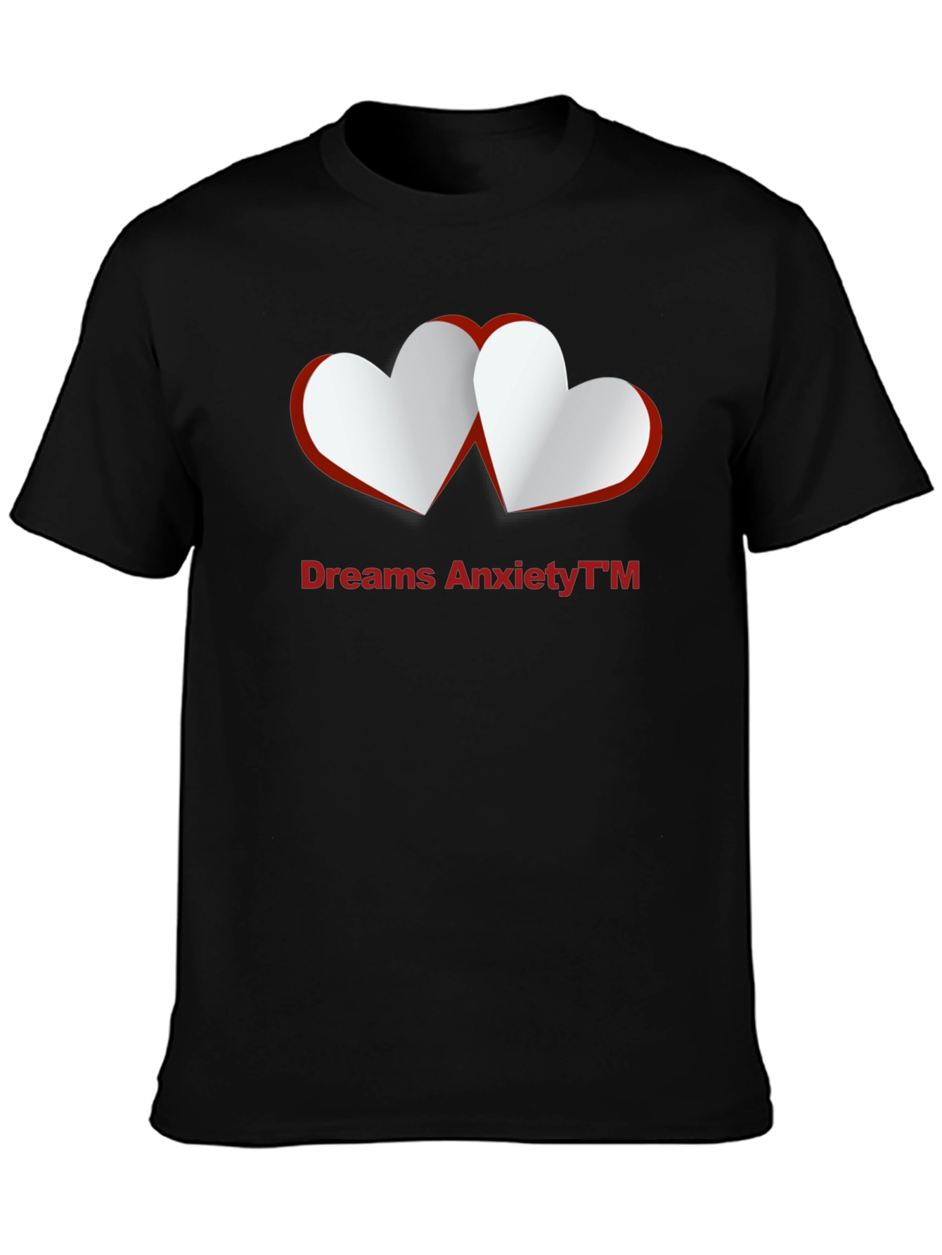 Black Dreams Anxiety Tee - Black Graphic T-Shirt view 3