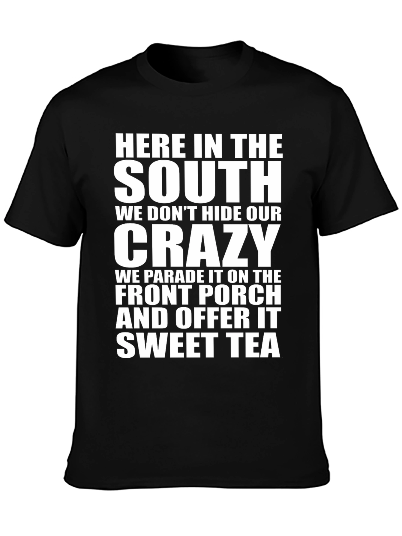 Black Southern Crazy Sweet Tea T-Shirt view 3