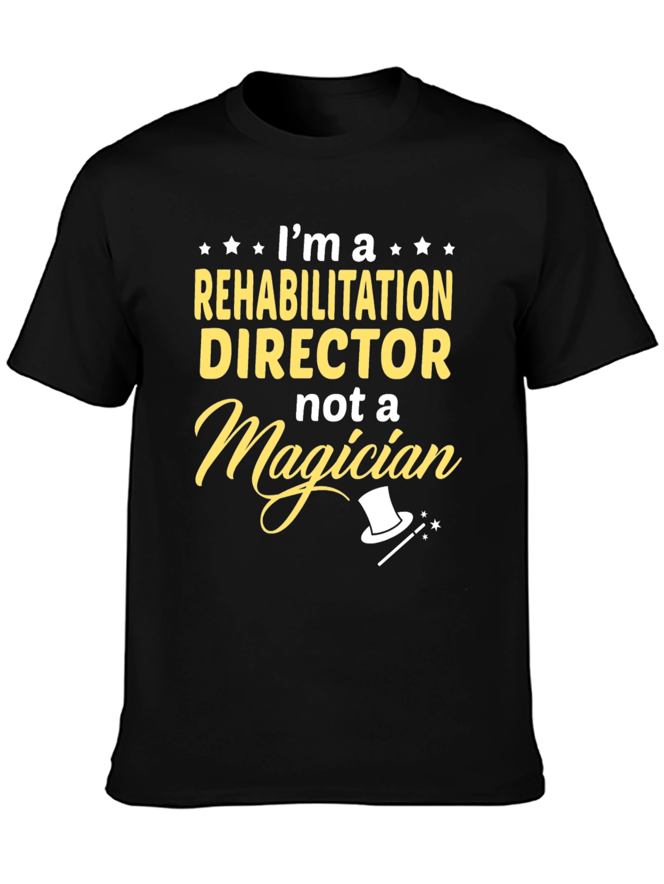 Black Rehabilitation Director T-Shirt Funny Job Tee view 3