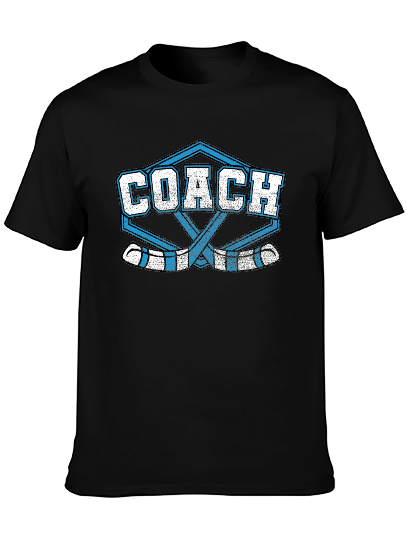 Black Hockey Coach T-Shirt view 3