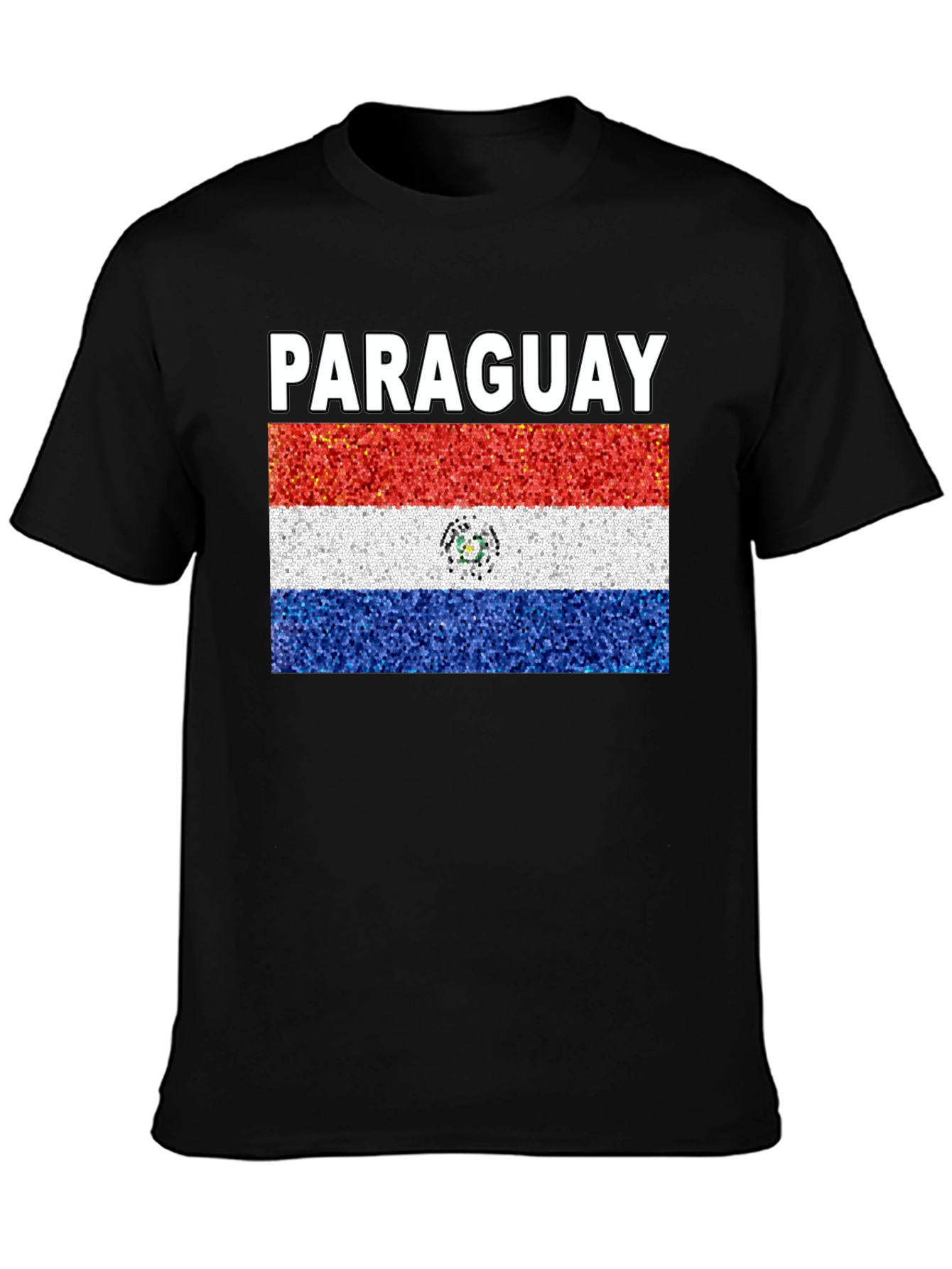 Black Paraguay Flag T-Shirt - Patriotic Design view 3