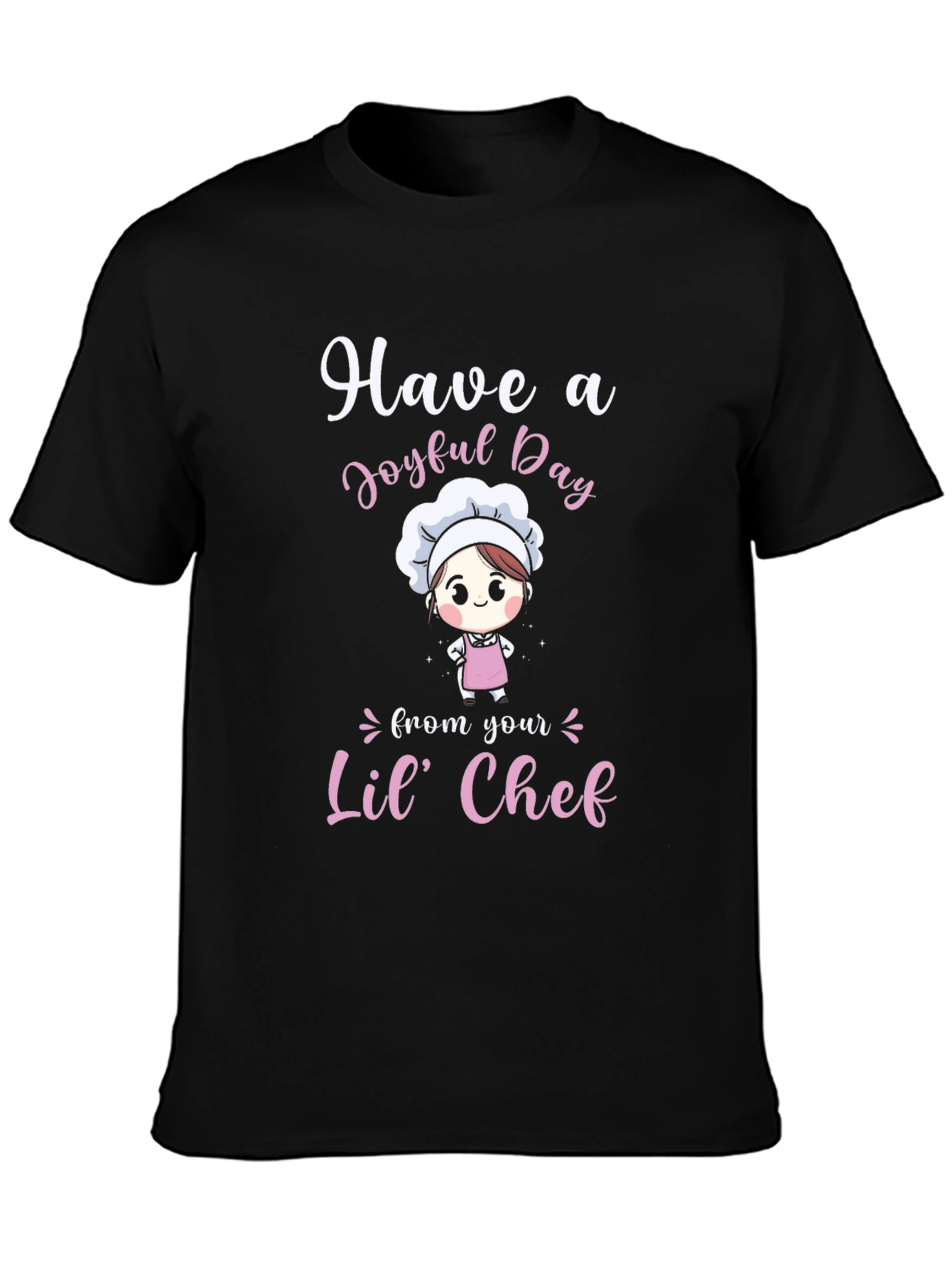 Black Have a Joyful Day Lil' Chef T-Shirt view 3