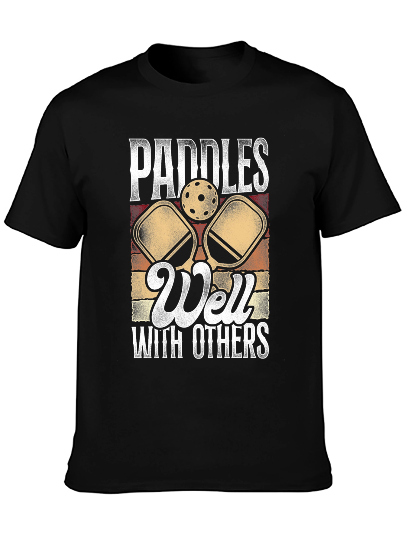 Black Paddles Well With Others T-Shirt view 3