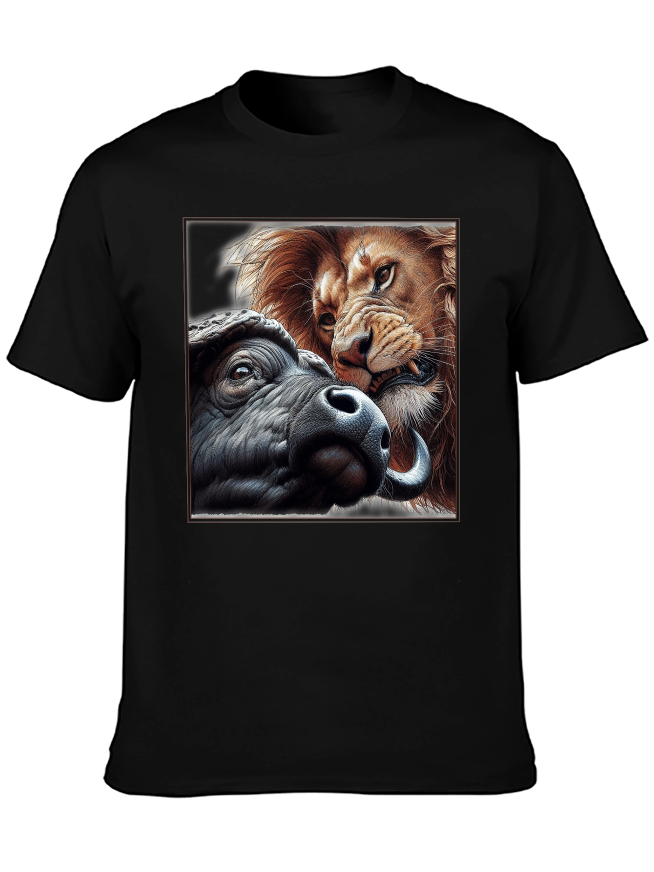 Black Lion vs. Buffalo Graphic Tee view 3