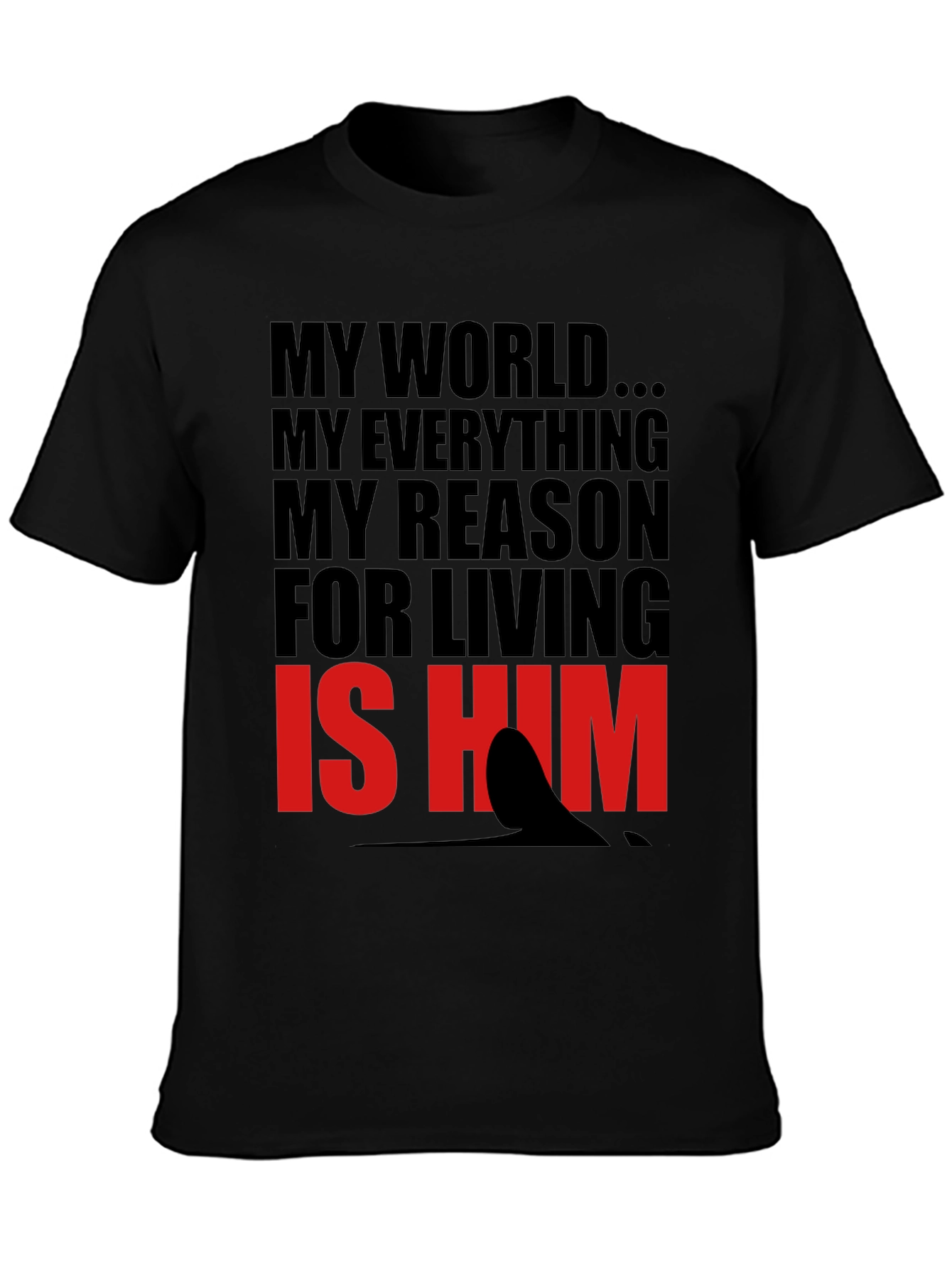 Black My World Is Him Graphic Tee view 3