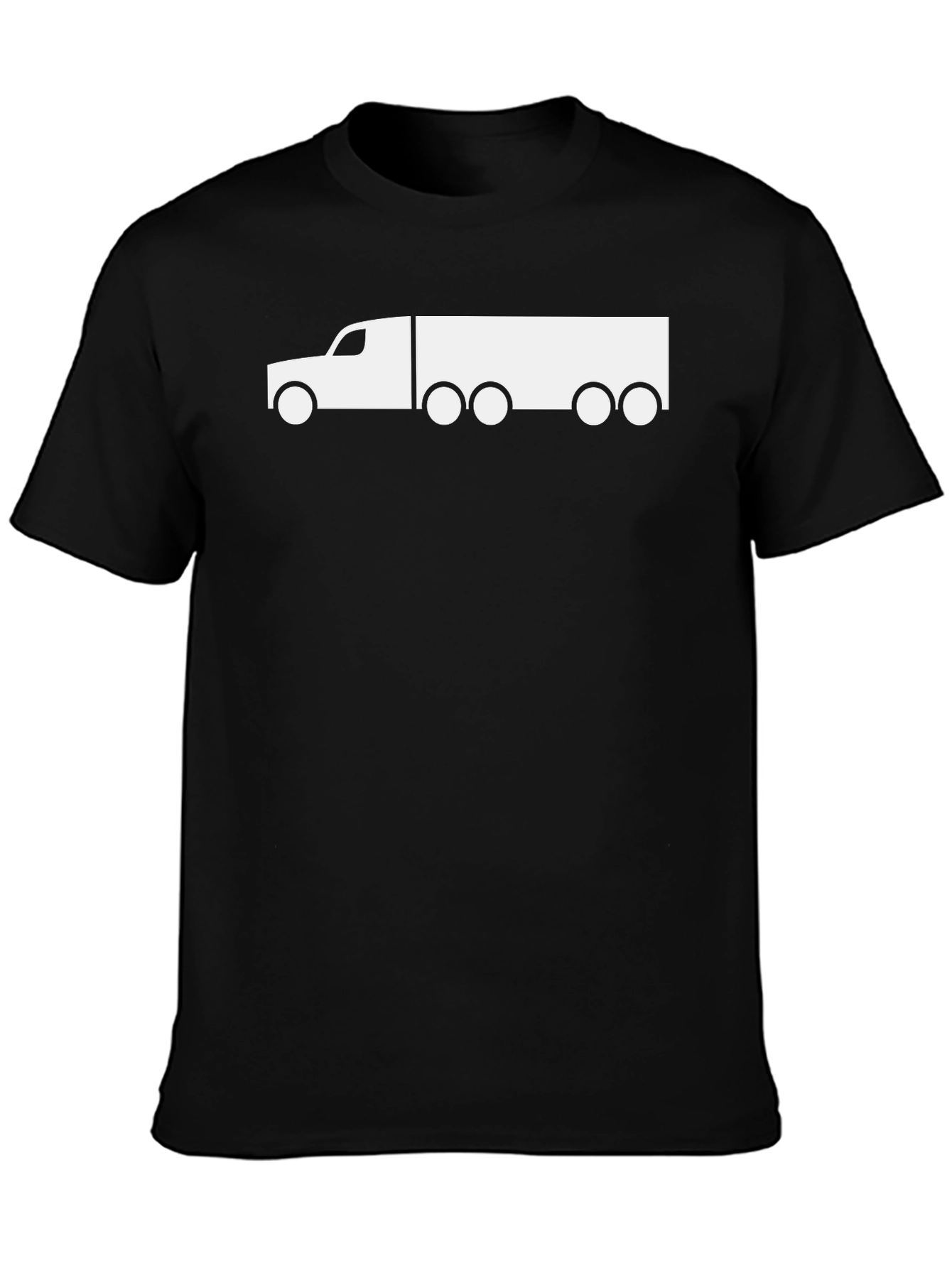 Black Truck Graphic Tee - Black Cotton Blend T-Shirt view 3