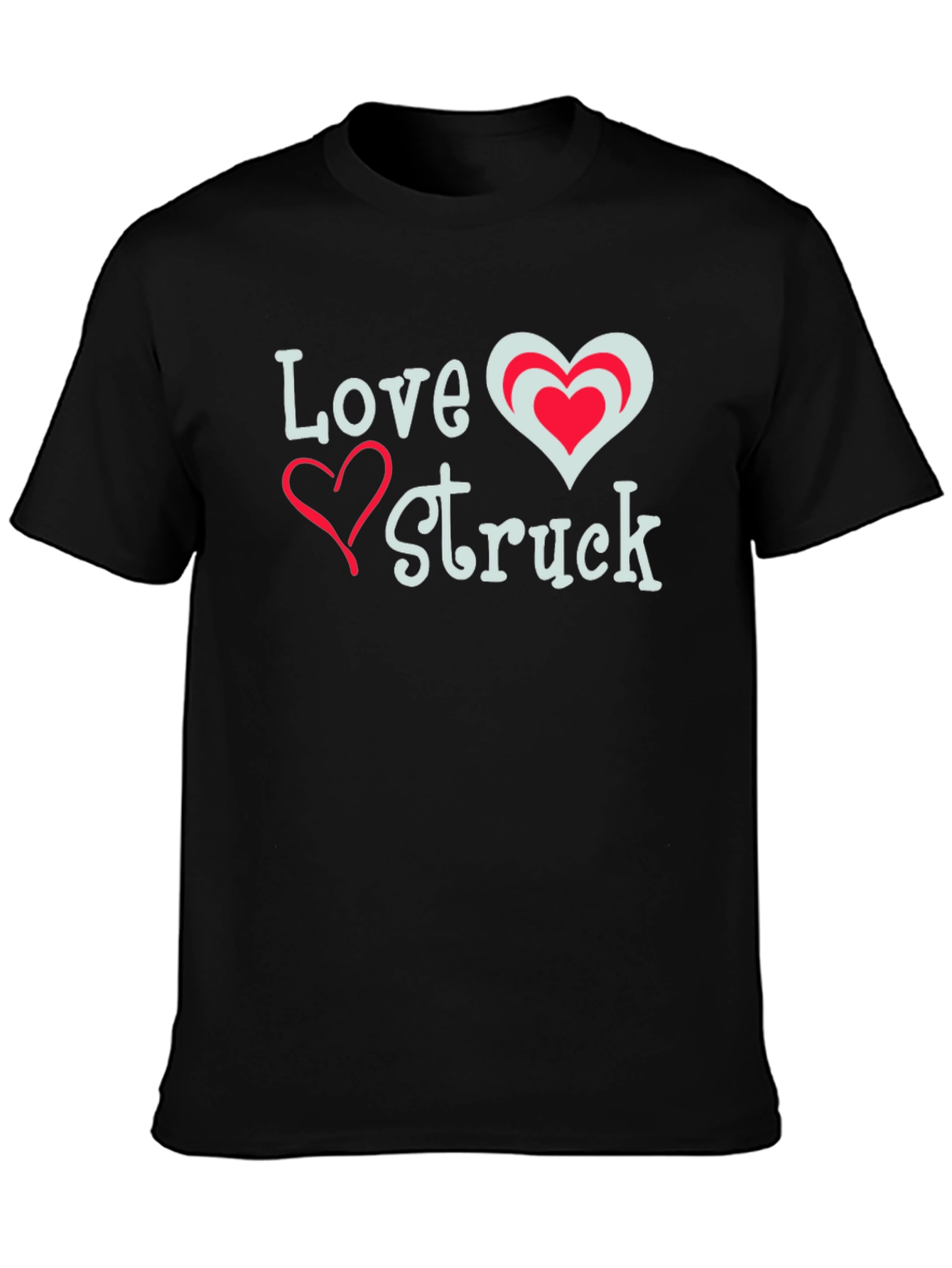 Black Love Struck Graphic Tee - Valentine's Day Shirt view 3