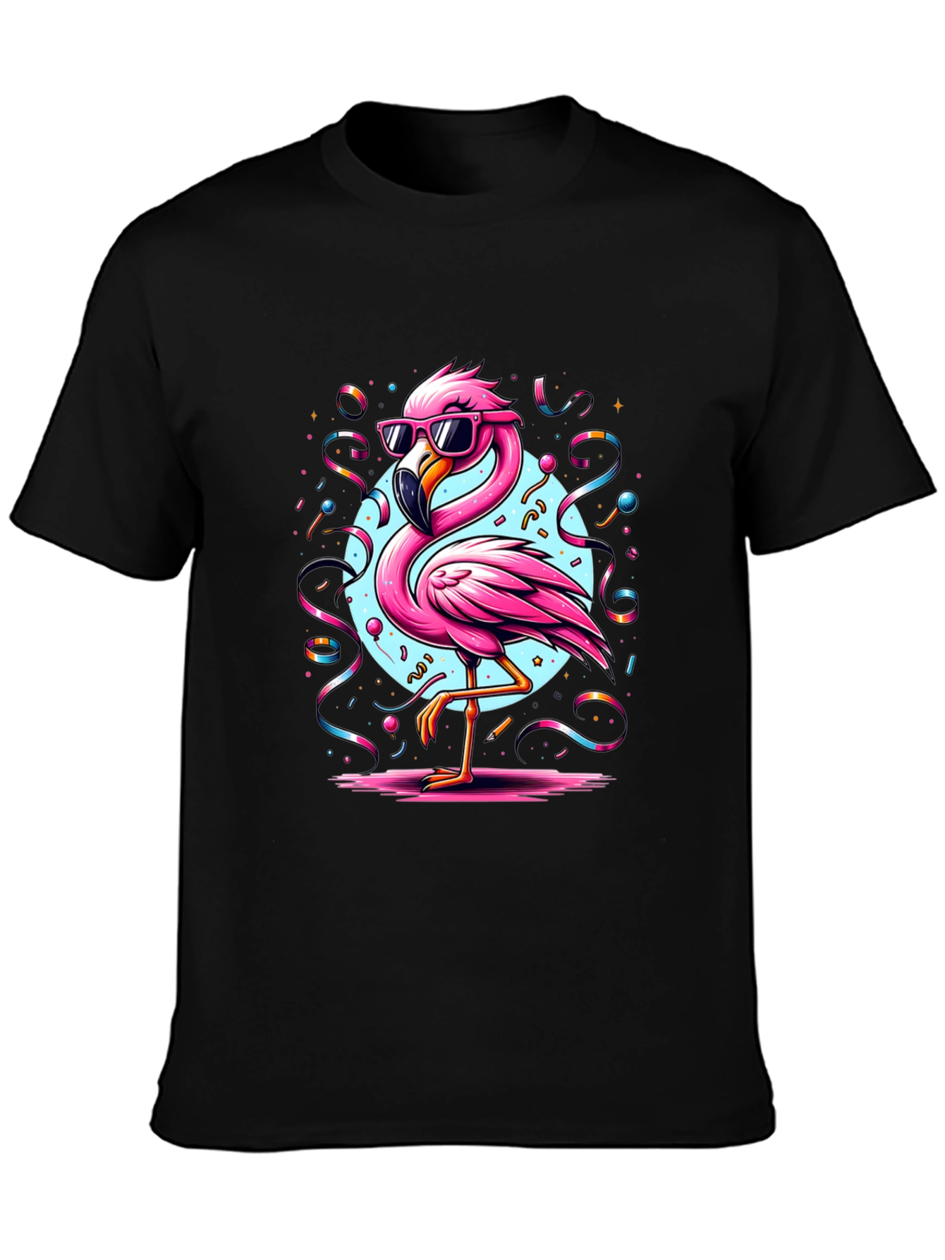 Black Flamingo T-Shirt - Cool Summer Vibes view 3