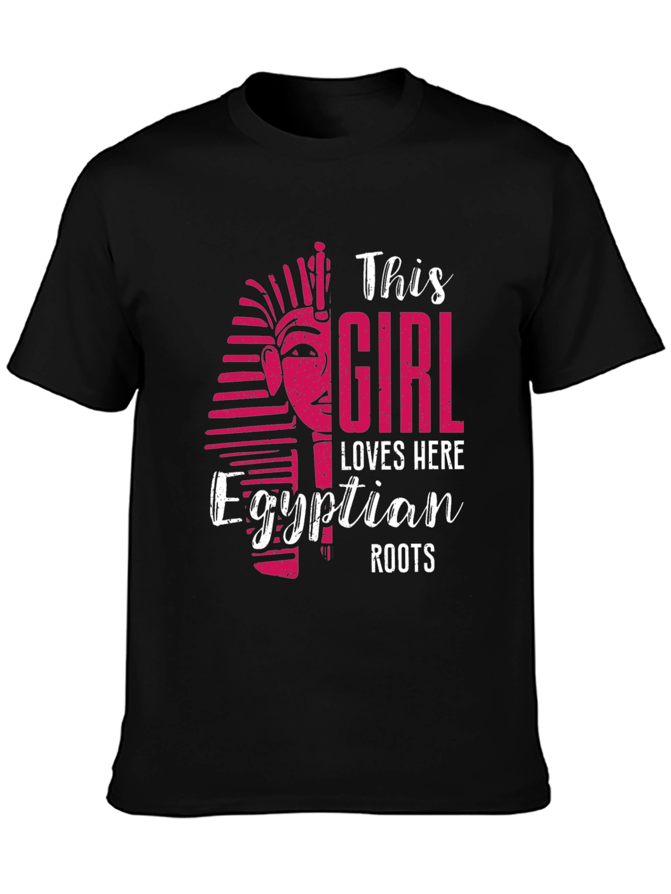 Egyptian Roots Girl T-Shirt - Black Crew Neck - 3