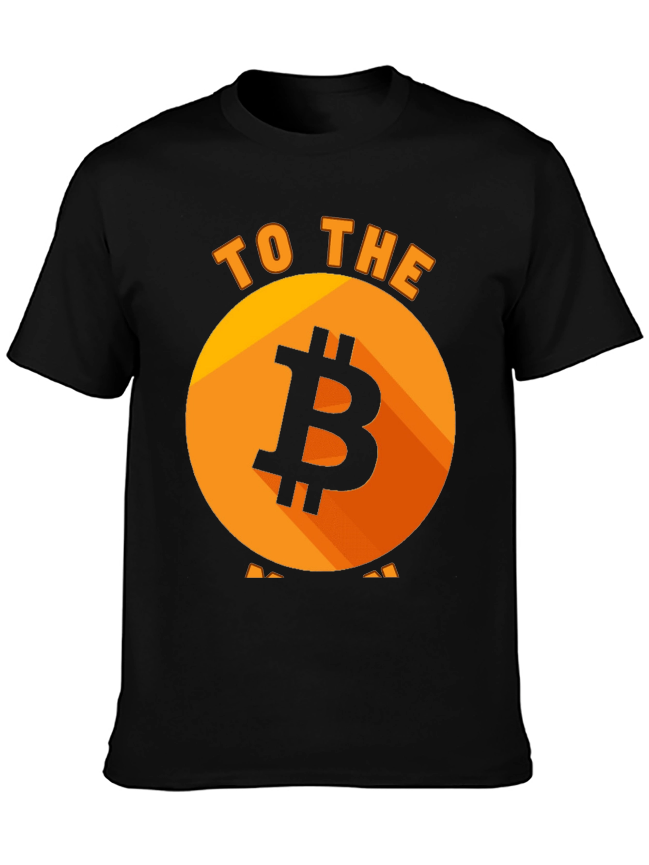 Black Bitcoin to the Moon Black T-Shirt view 3