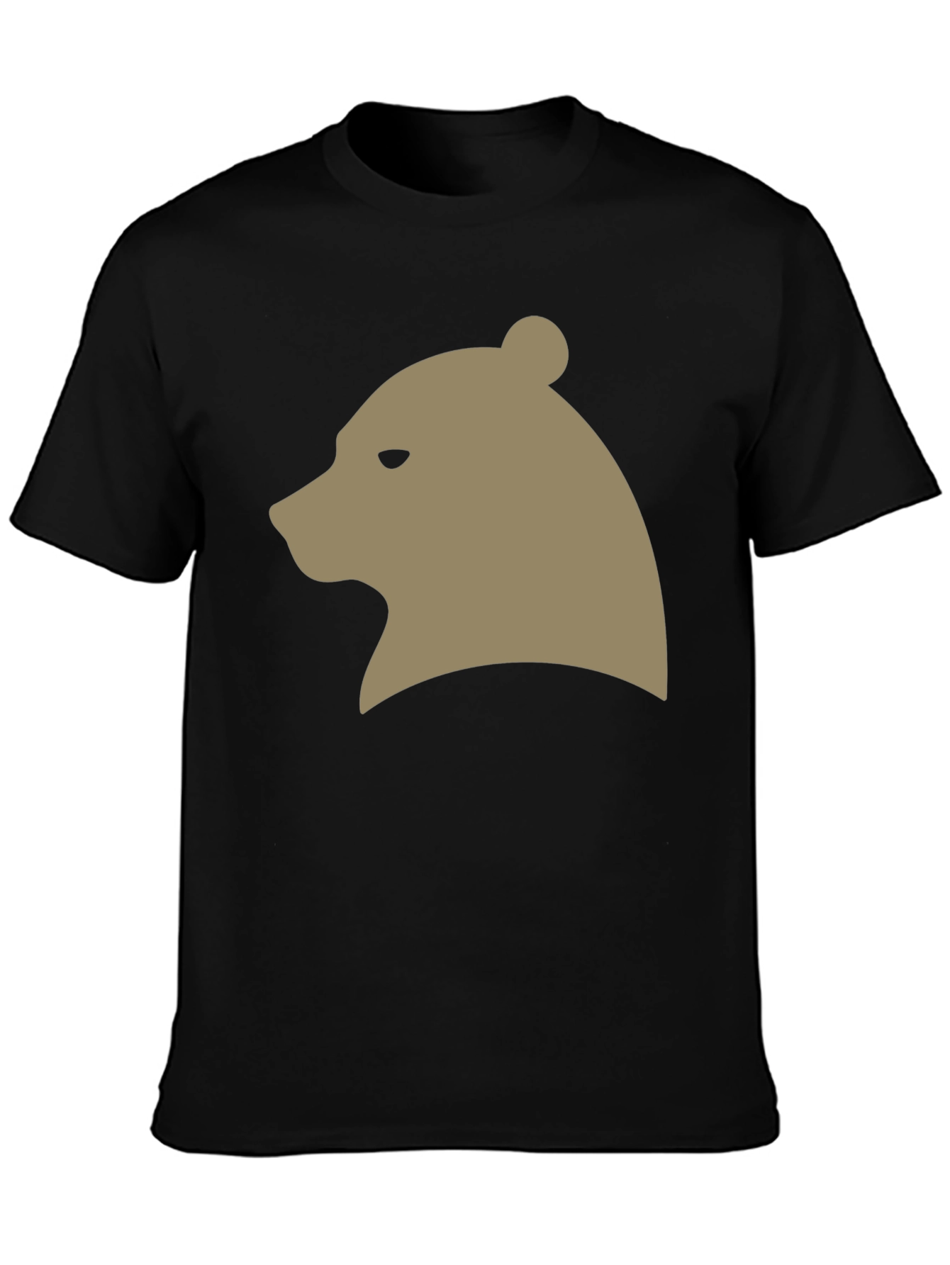 Black Bear Silhouette Graphic Tee - Casual Black T-Shirt view 3