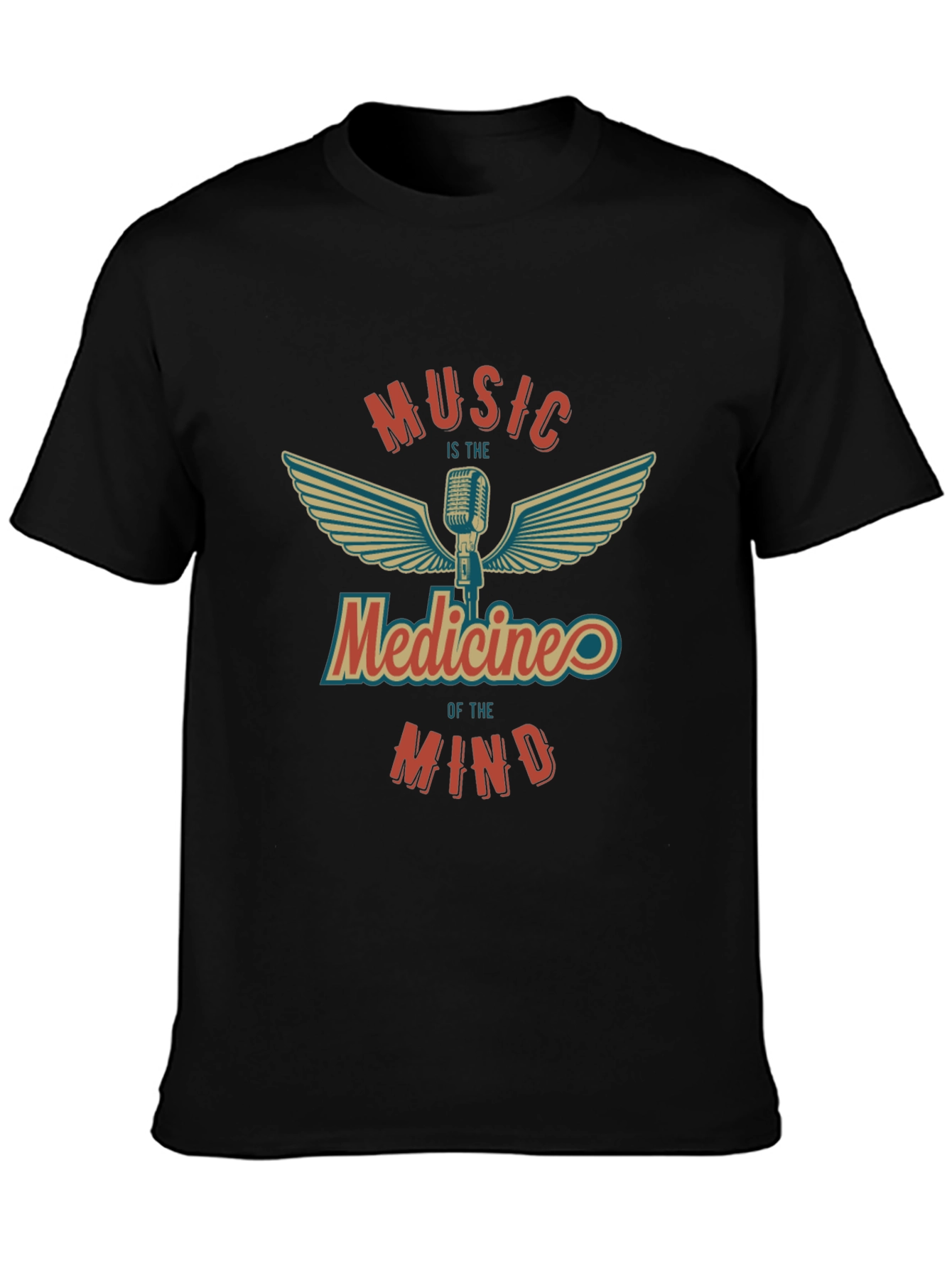 Black Music is Medicine T-Shirt - Vintage Style view 3