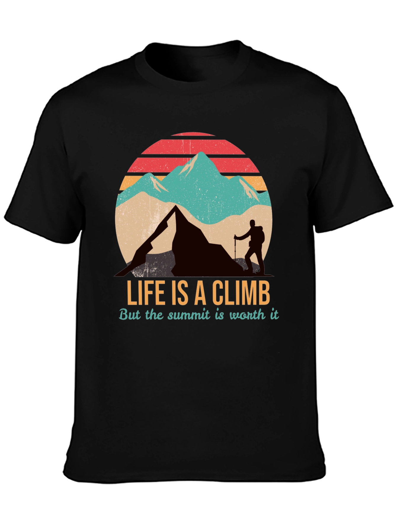Black Life is a Climb T-Shirt view 3