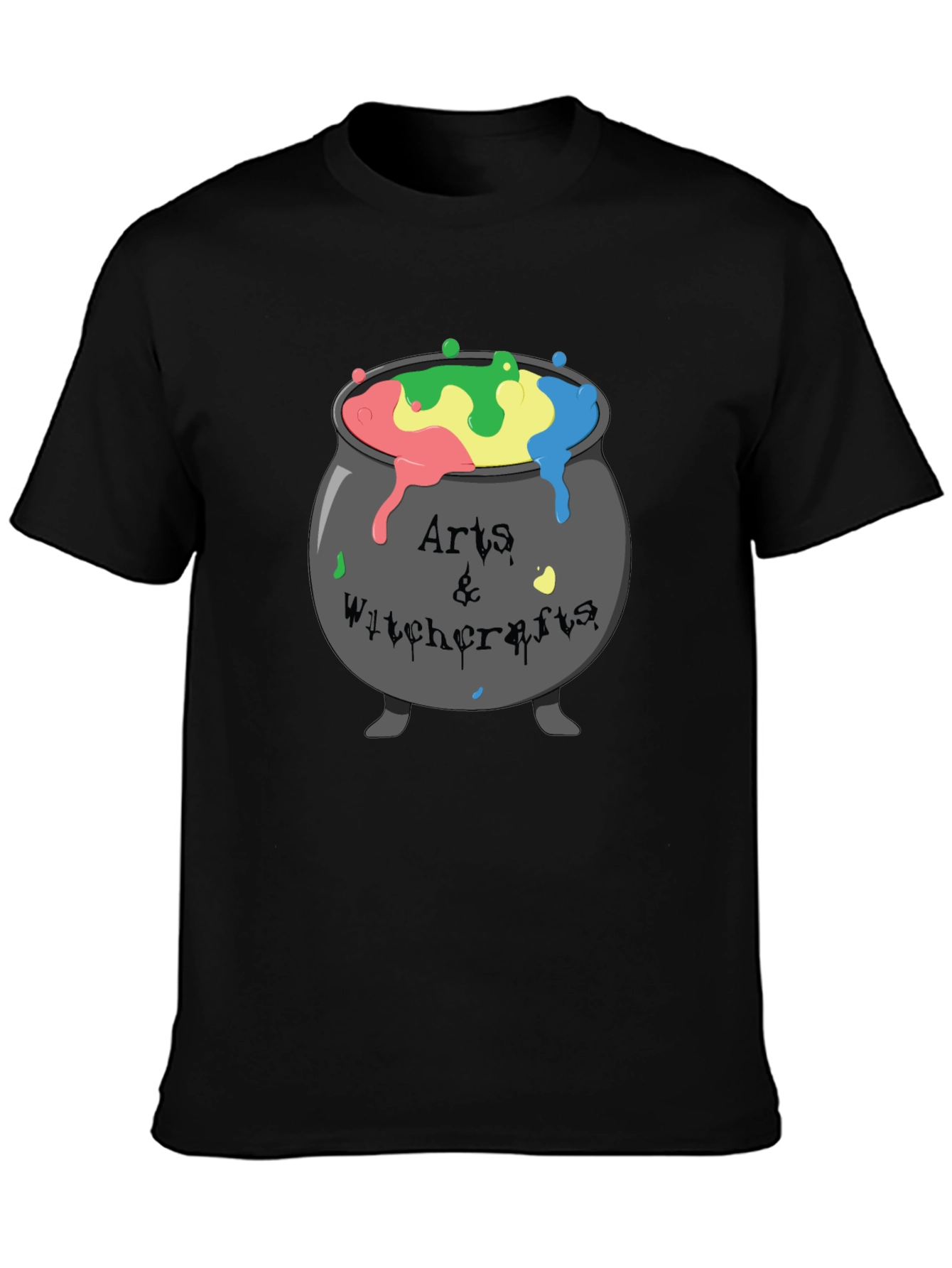 Black Arts and Witchcrafts Cauldron T-Shirt view 3