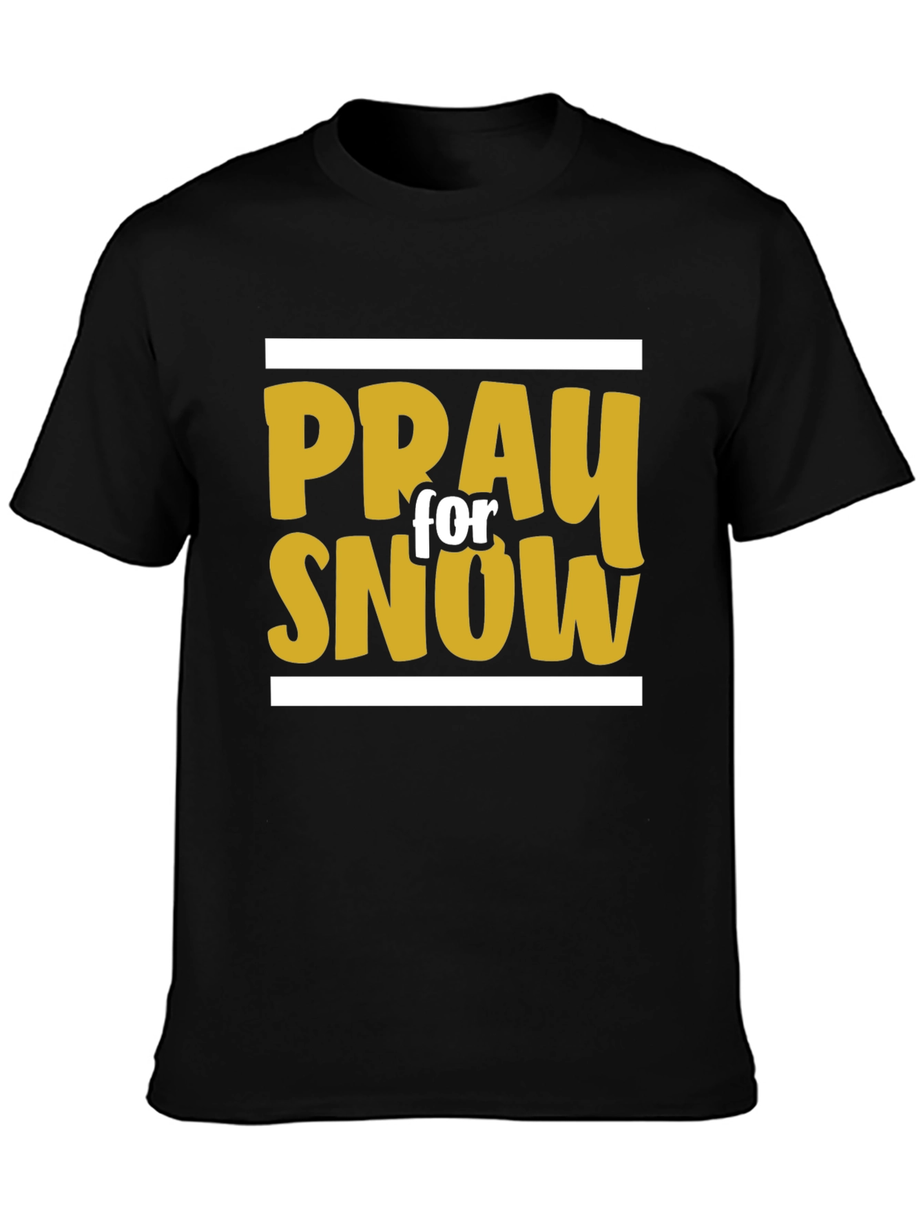 Black Pray for Snow Graphic Tee view 3