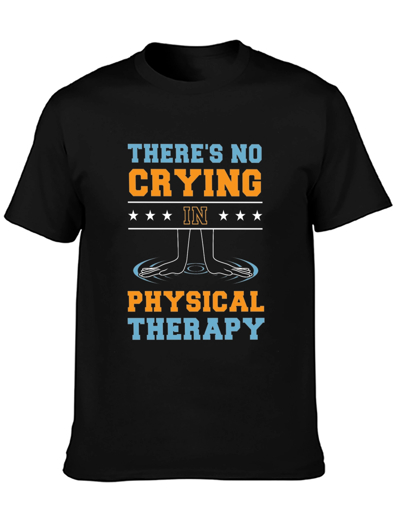 Black Funny Physical Therapy T-Shirt view 3