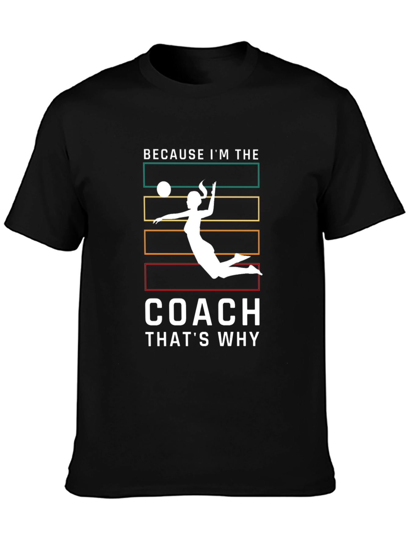 Volleyball Coach T-Shirt - Because I'm the Coach That's Why - 3