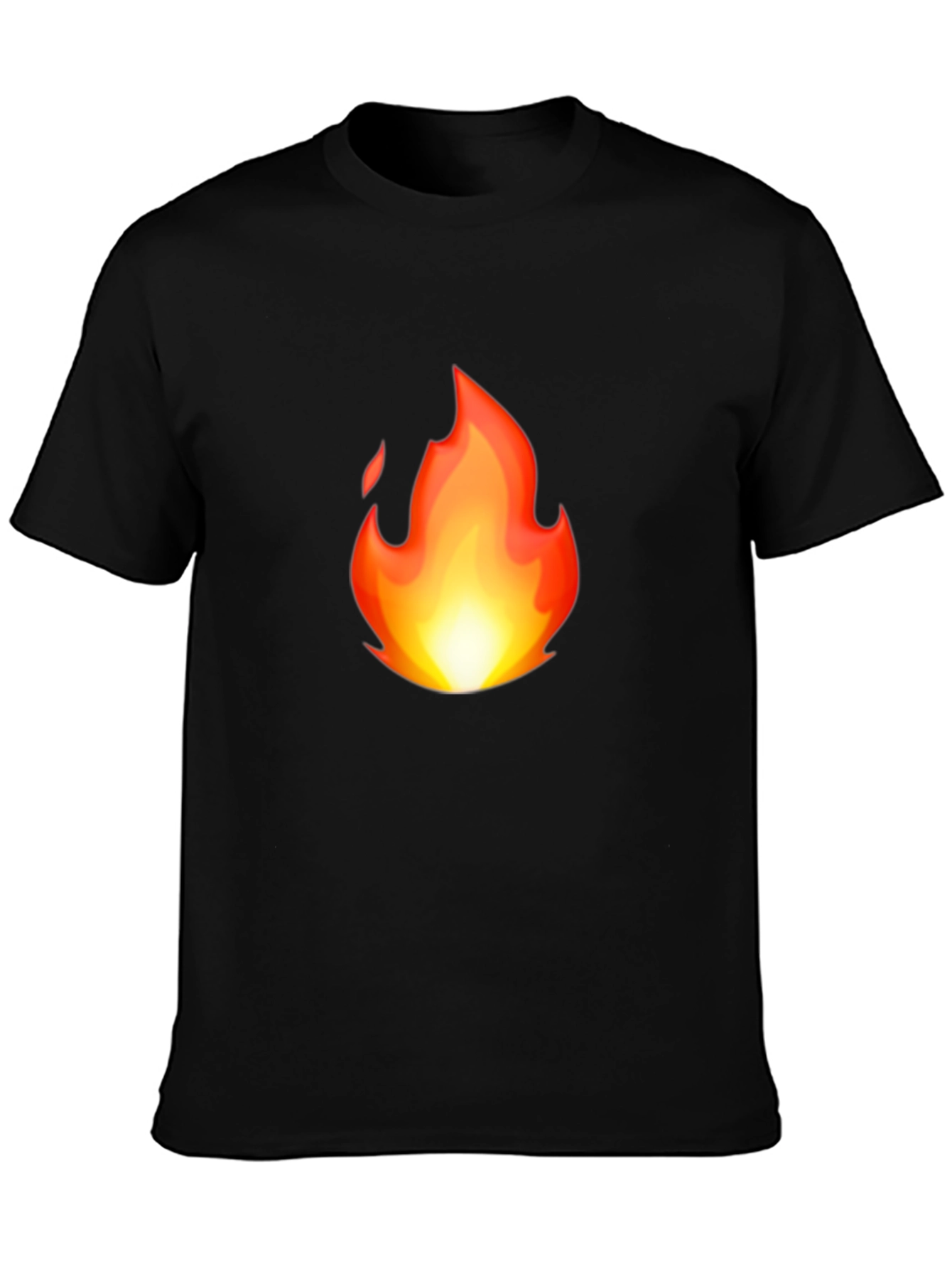 Black Fiery Black T-Shirt - Bold Graphic Tee view 3