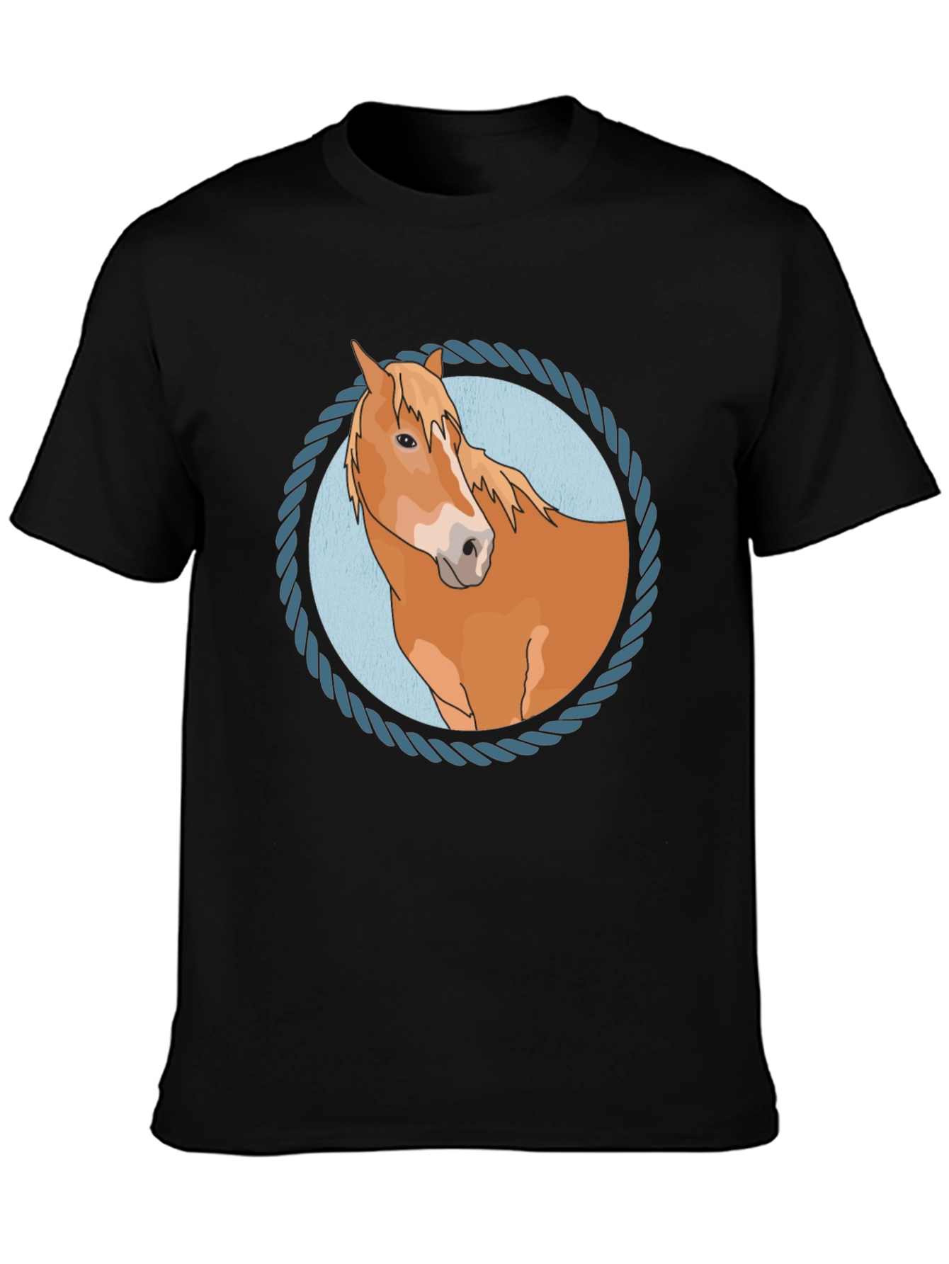 Black Horse Graphic Tee - Men's Black T-Shirt view 3