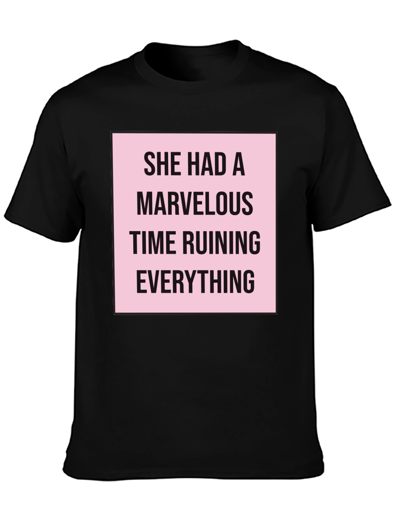 Black Marvelous Ruining T-Shirt - Trendy Graphic Tee view 3