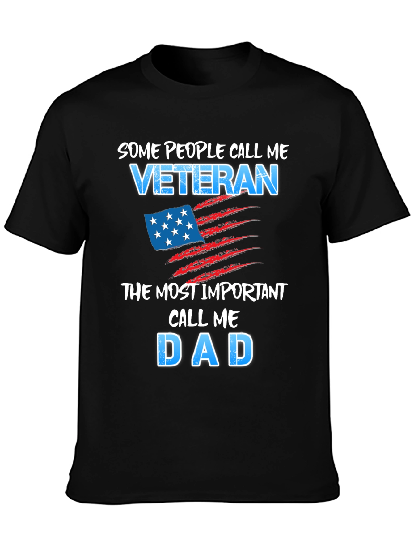 Black Veteran Dad Graphic Tee view 3