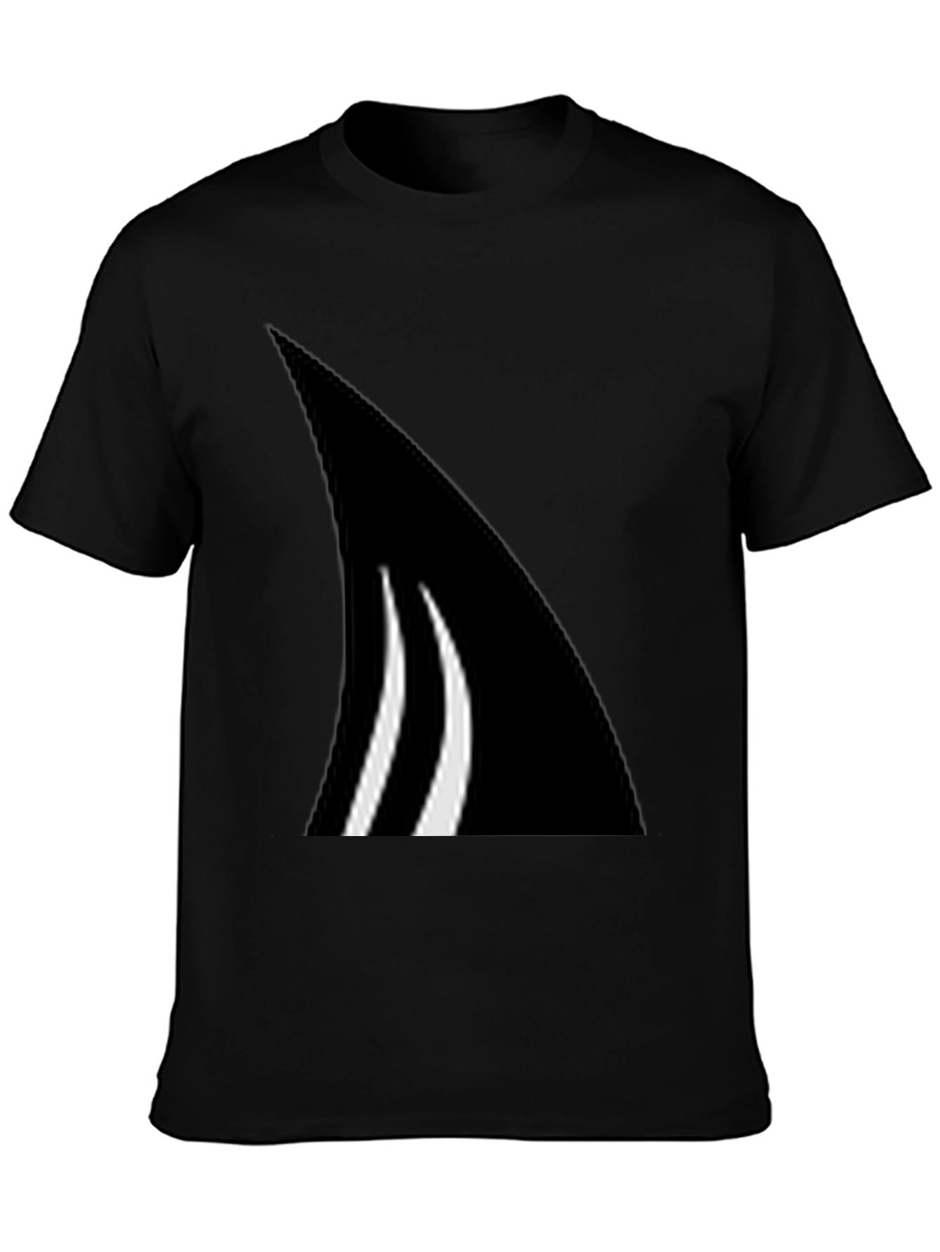 Black Abstract Graphic Tee - Black view 3