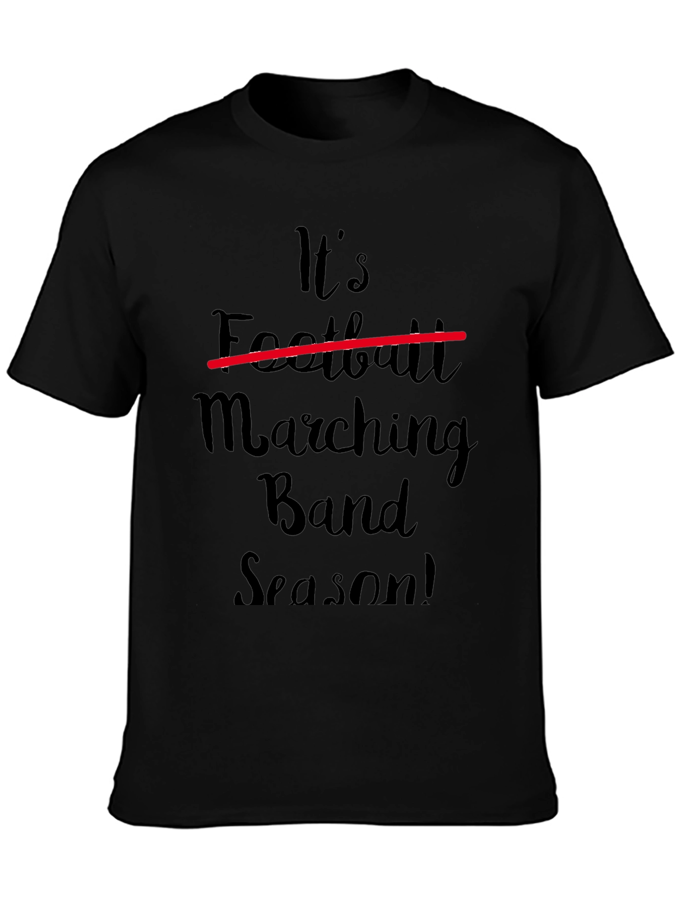 Black Marching Band Season T-Shirt - Black view 3