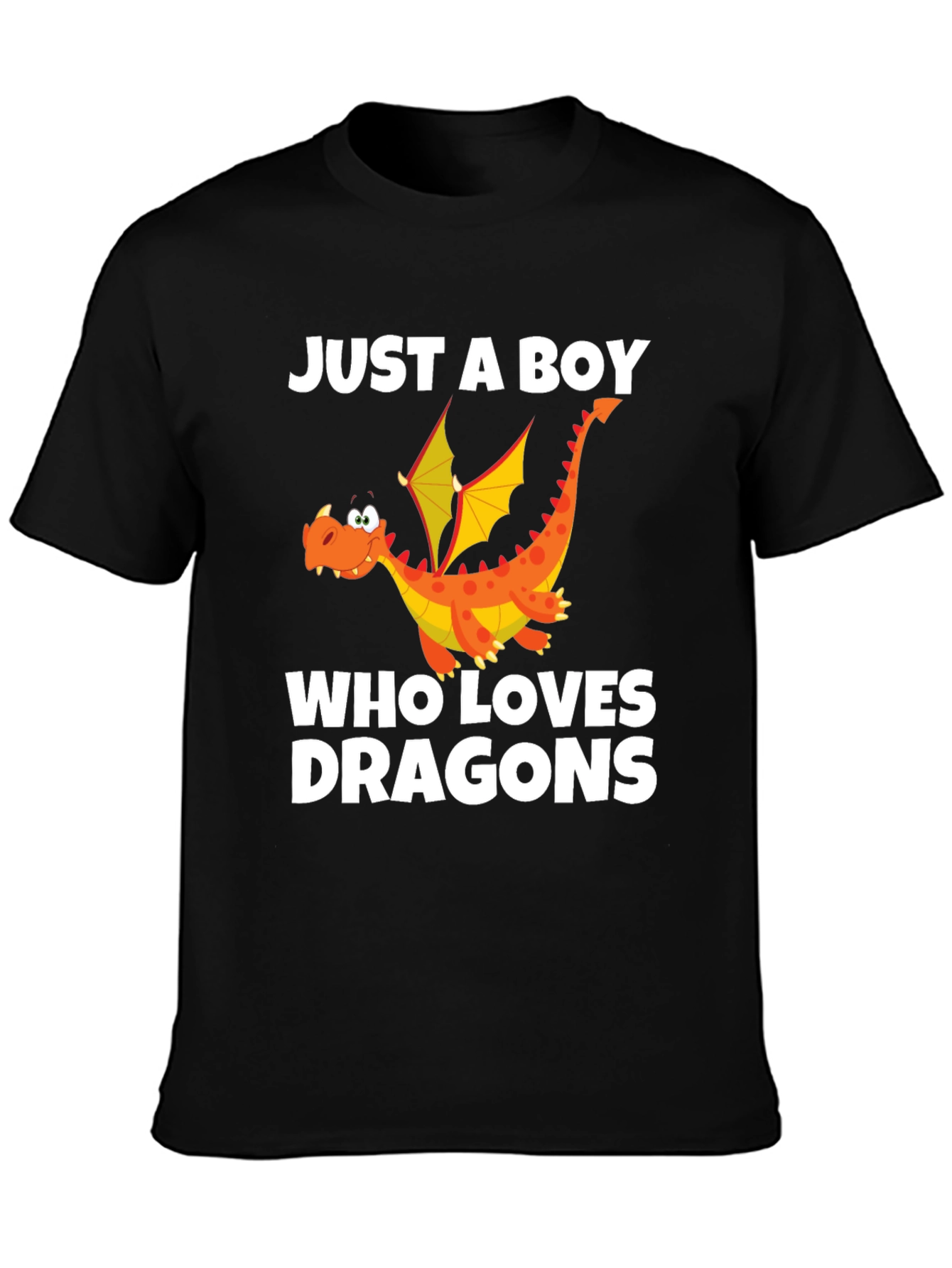 Black Boy's Dragon Lover Graphic T-Shirt view 3