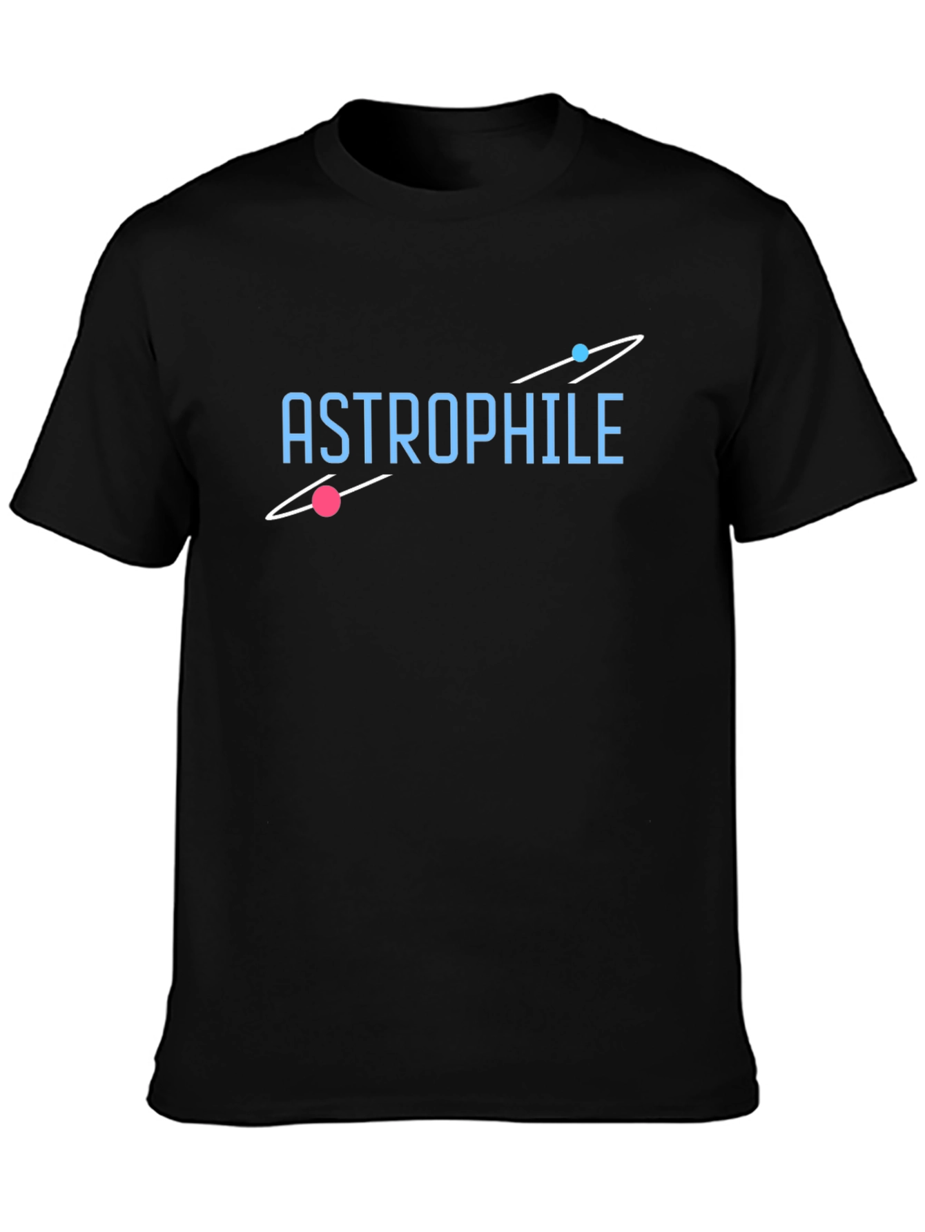 Black Astrophile Graphic Tee - Space Lover T-Shirt view 3