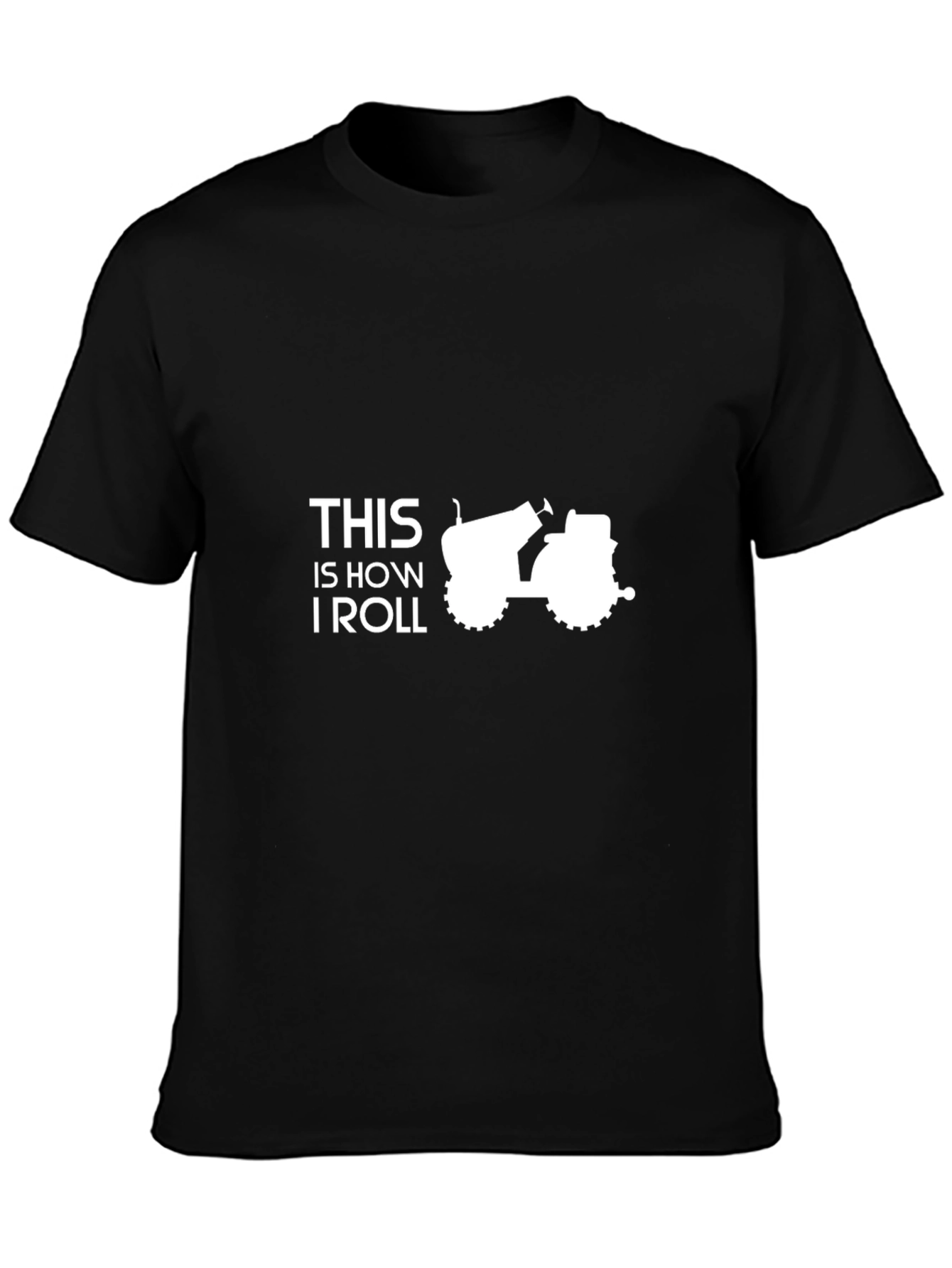 Black This Is How I Roll Funny Tractor T-Shirt view 3