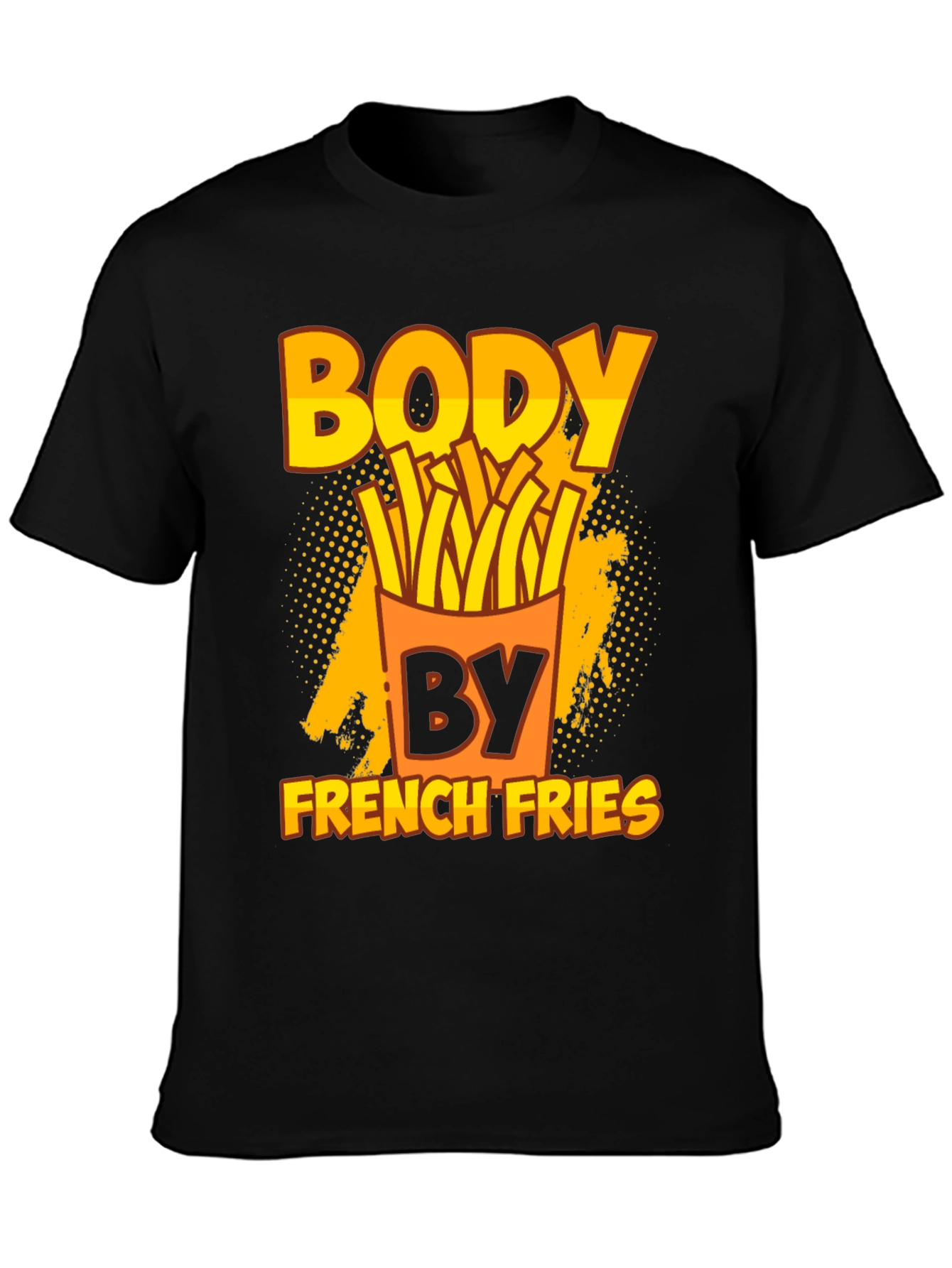 Black Body By French Fries T-Shirt view 3