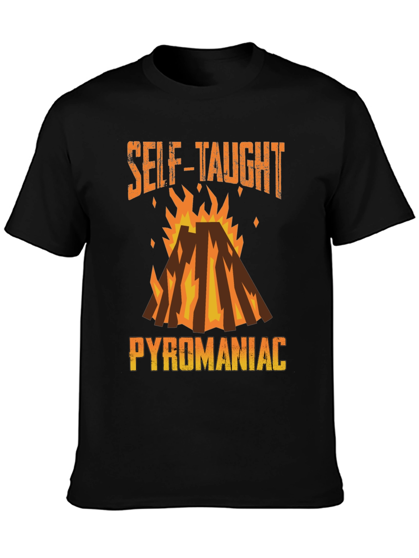 Black Self-Taught Pyromaniac Graphic Tee view 3