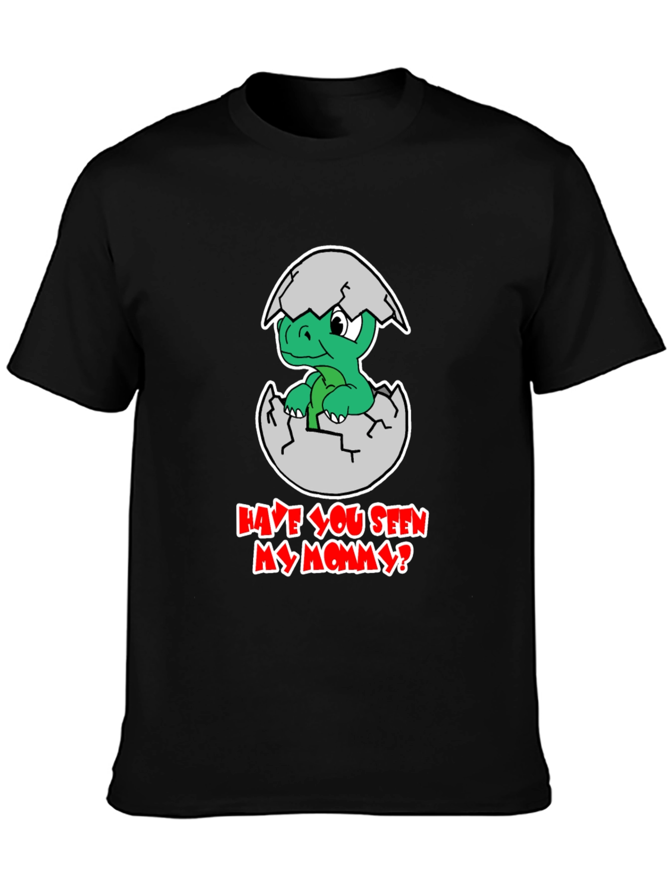 Black Dinosaur Hatchling Graphic T-Shirt view 3