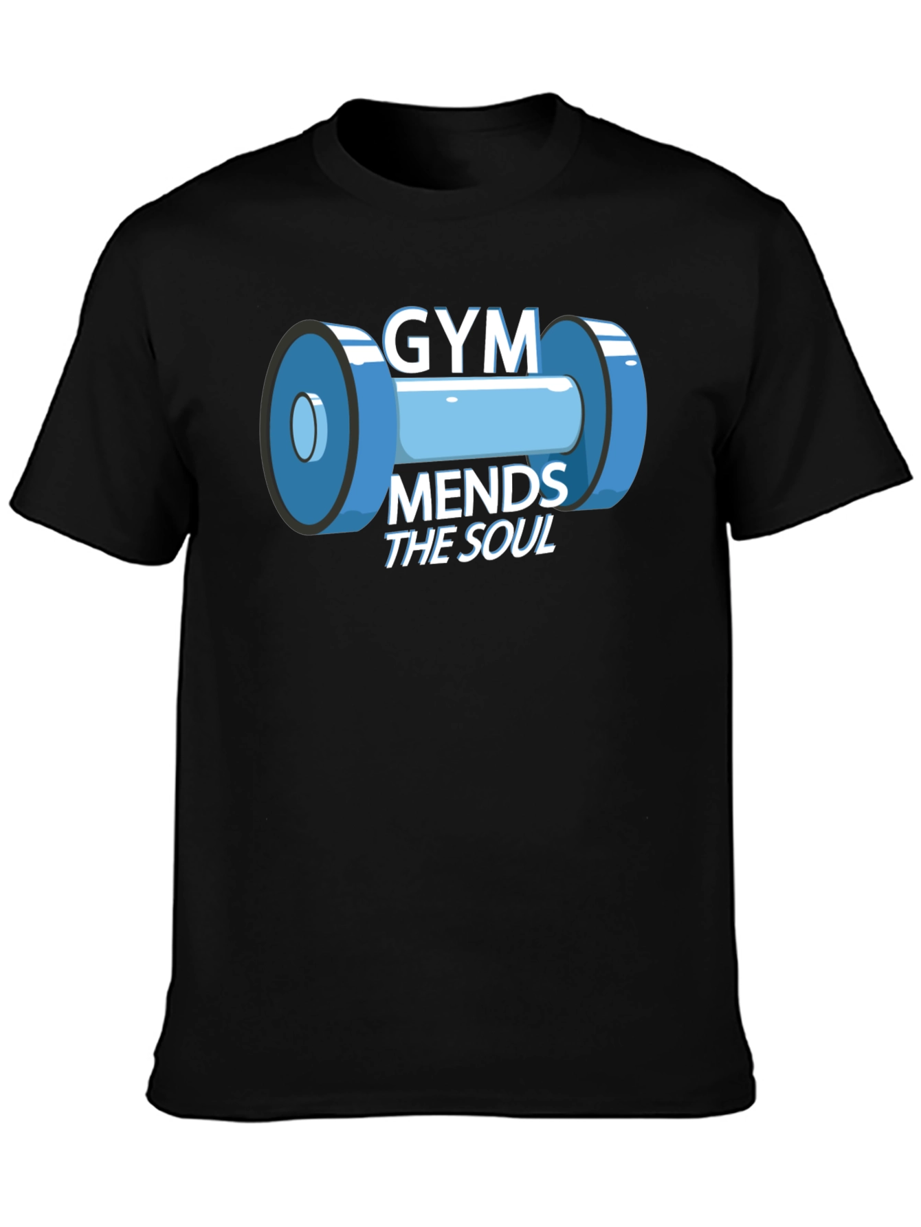 Black Gym Mends the Soul Graphic T-Shirt view 3