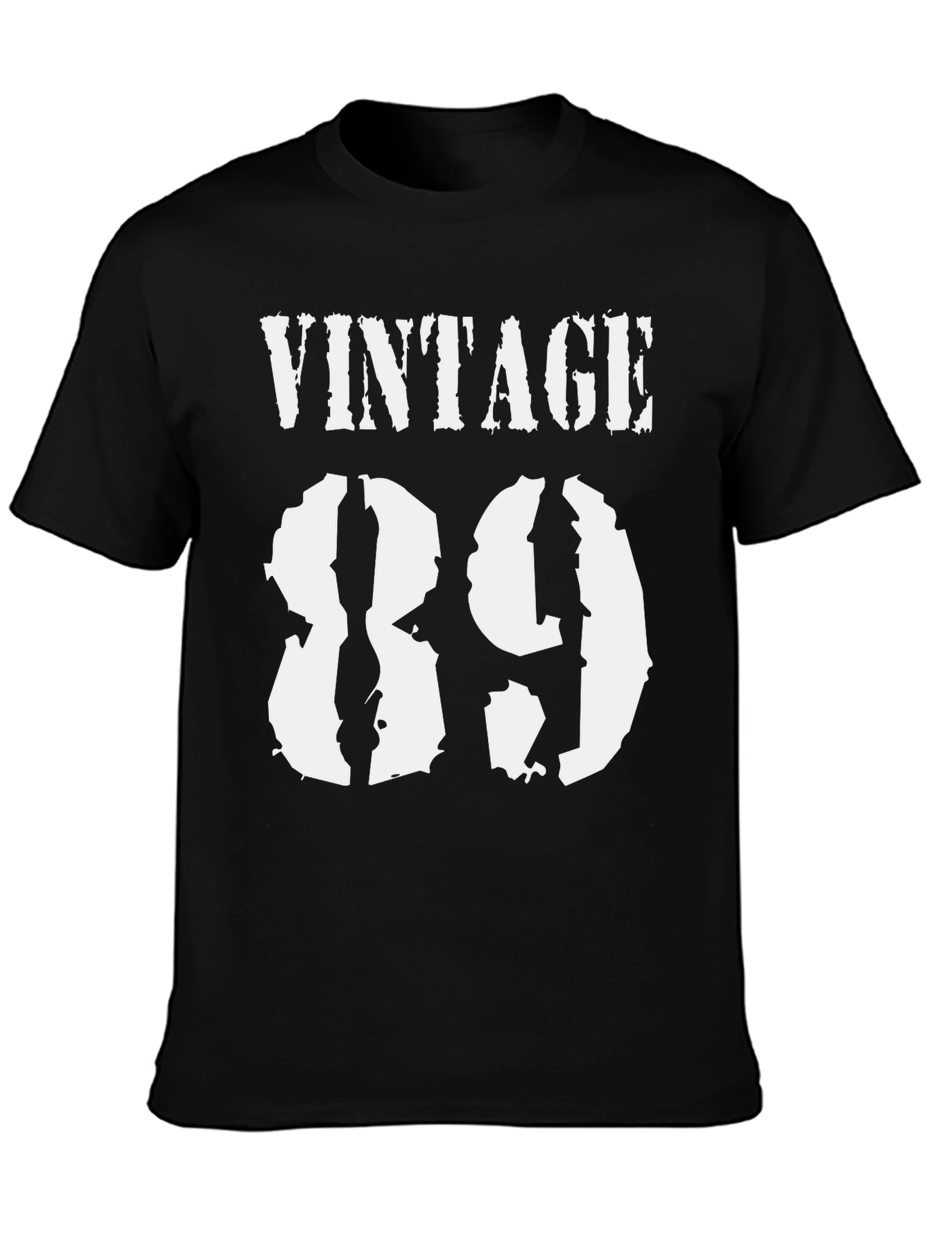 Black Vintage 89 Graphic T-Shirt - Classic Black Tee view 3
