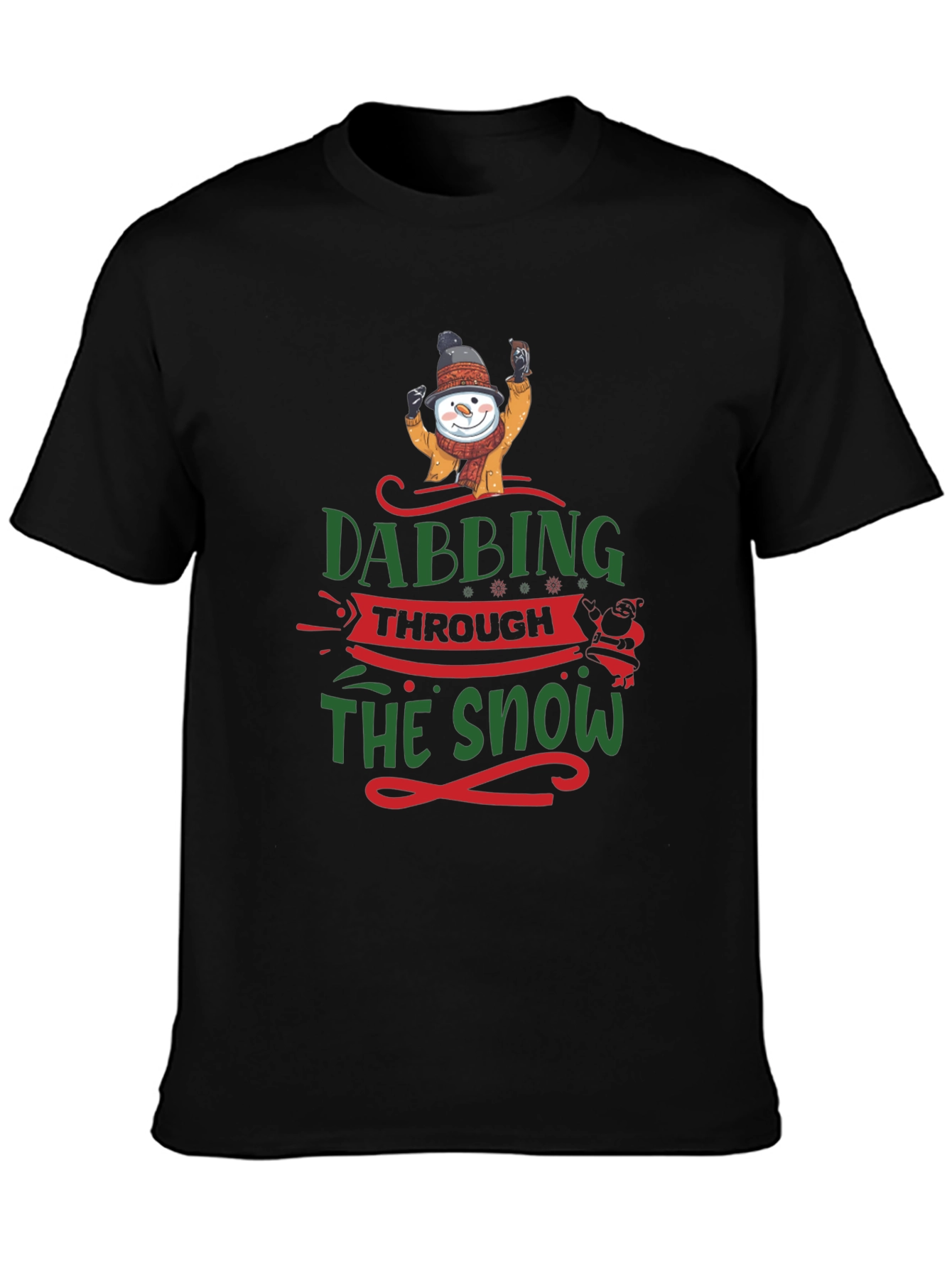 Black Dabbing Through the Snow Graphic T-Shirt view 3