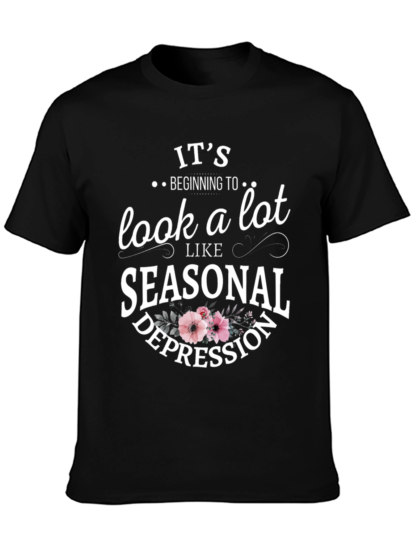 Black Seasonal Depression Graphic T-Shirt view 3