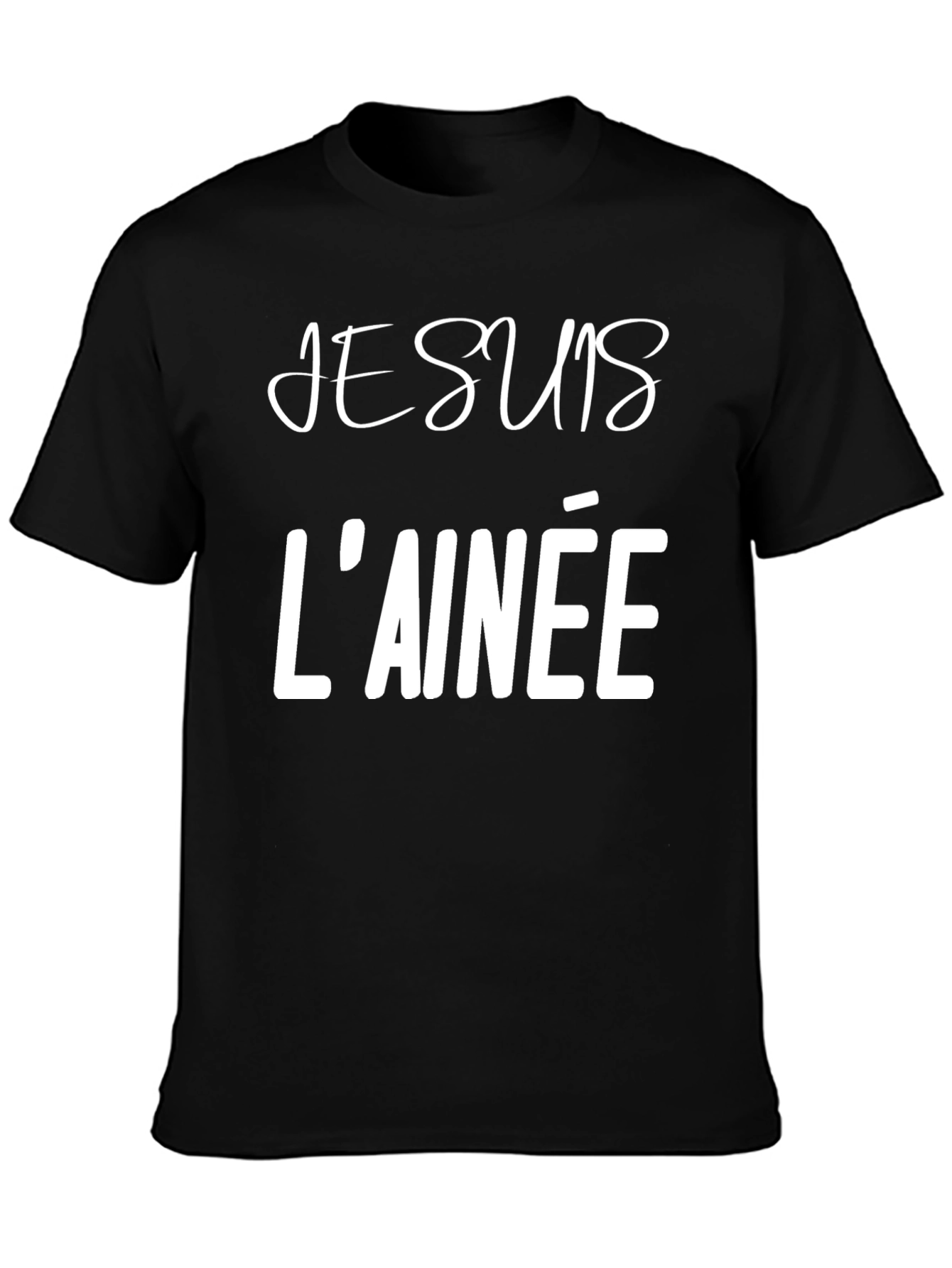 Black Je Suis L'Aînée T-Shirt Black view 3