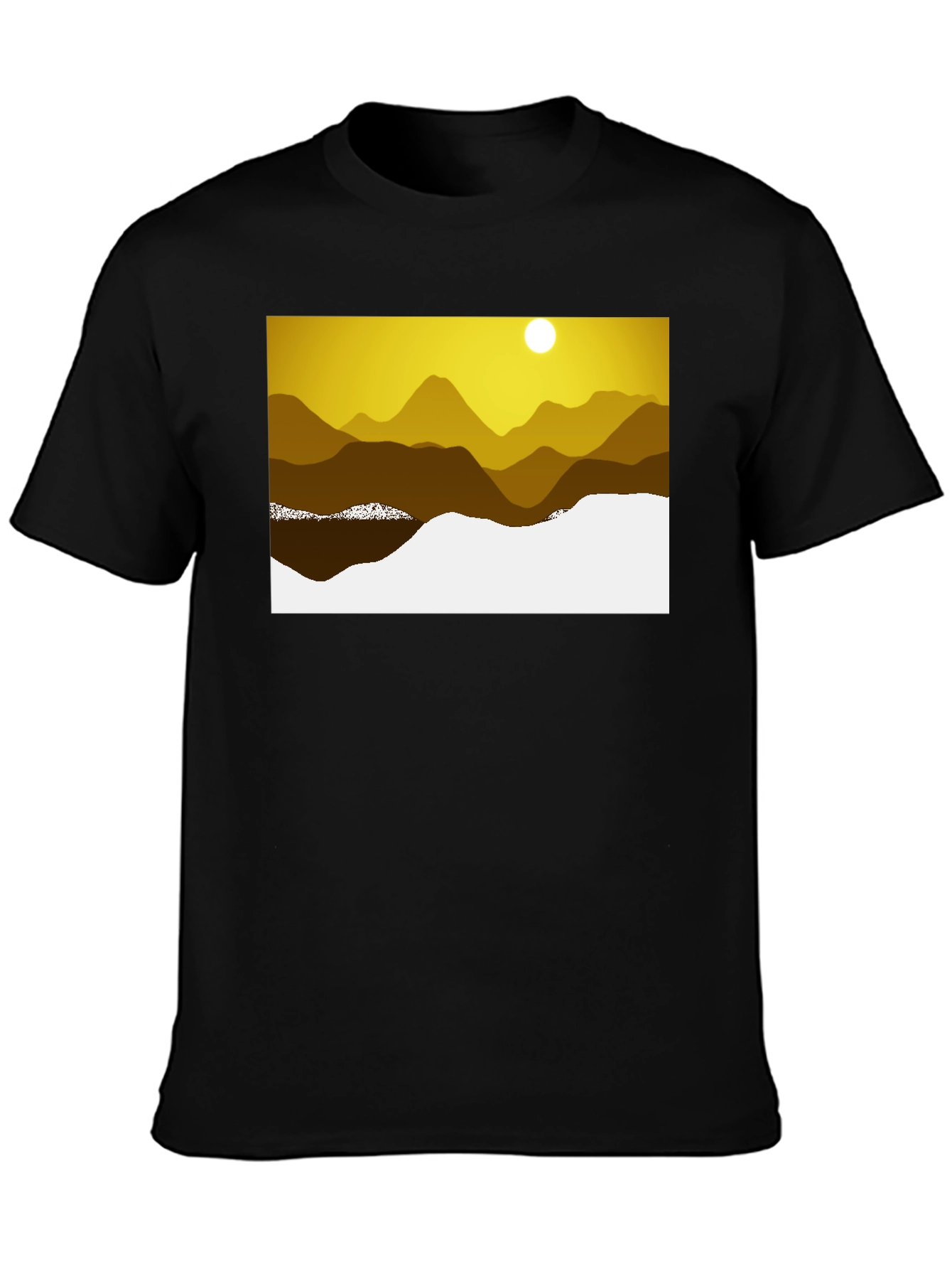 Black Scenic Mountain Graphic Tee view 3