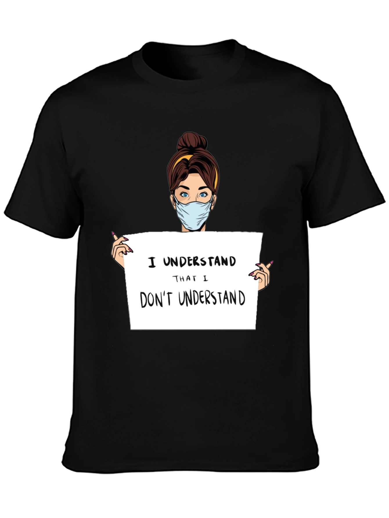 Black I Understand T-Shirt - Humorous Graphic Tee view 3