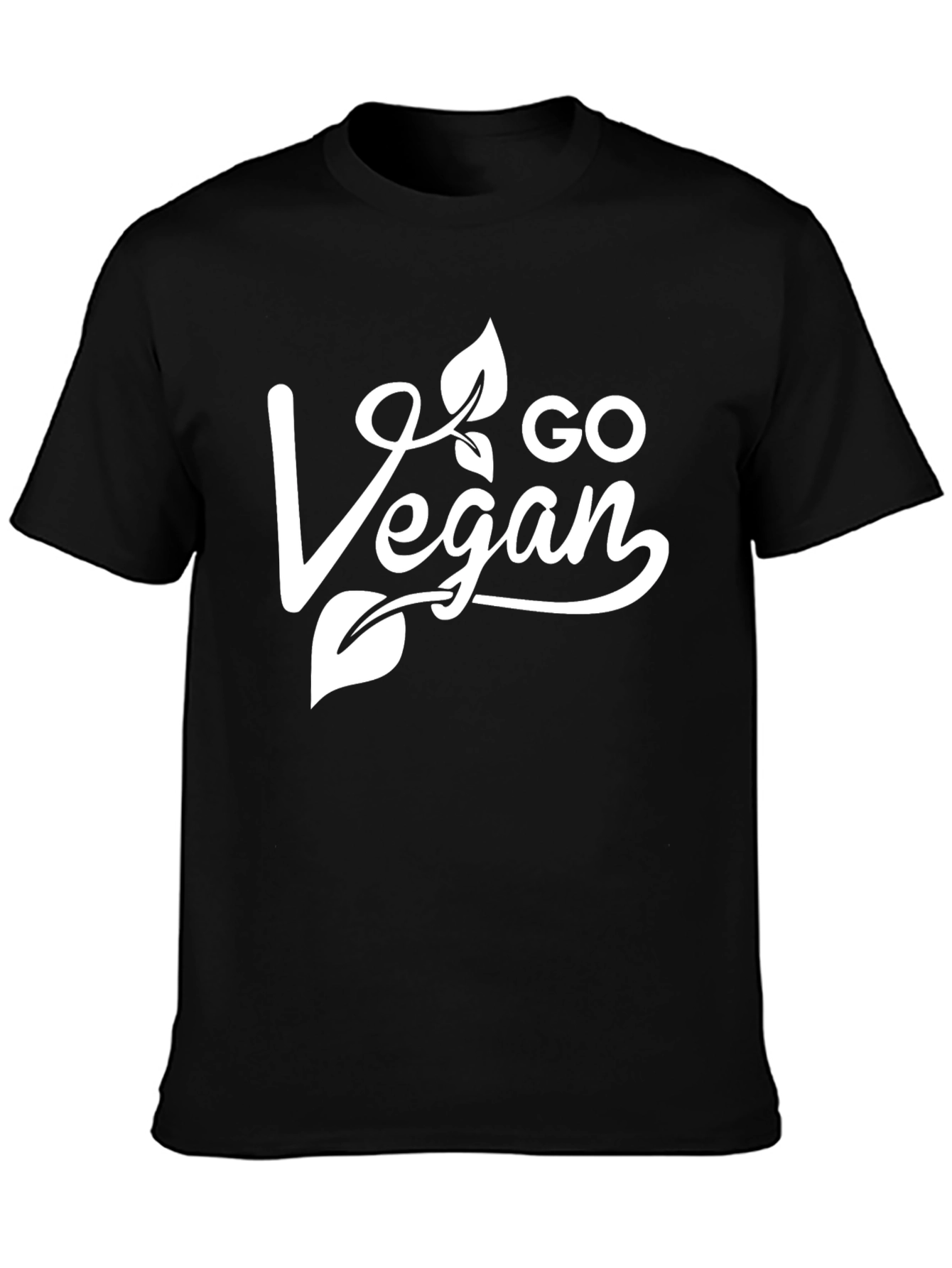 Black Go Vegan Graphic T-Shirt view 3