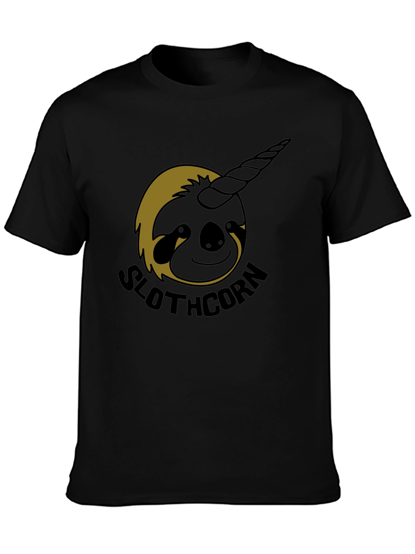 Black Slothcorn Graphic Tee - Unisex Comfort Fit view 3