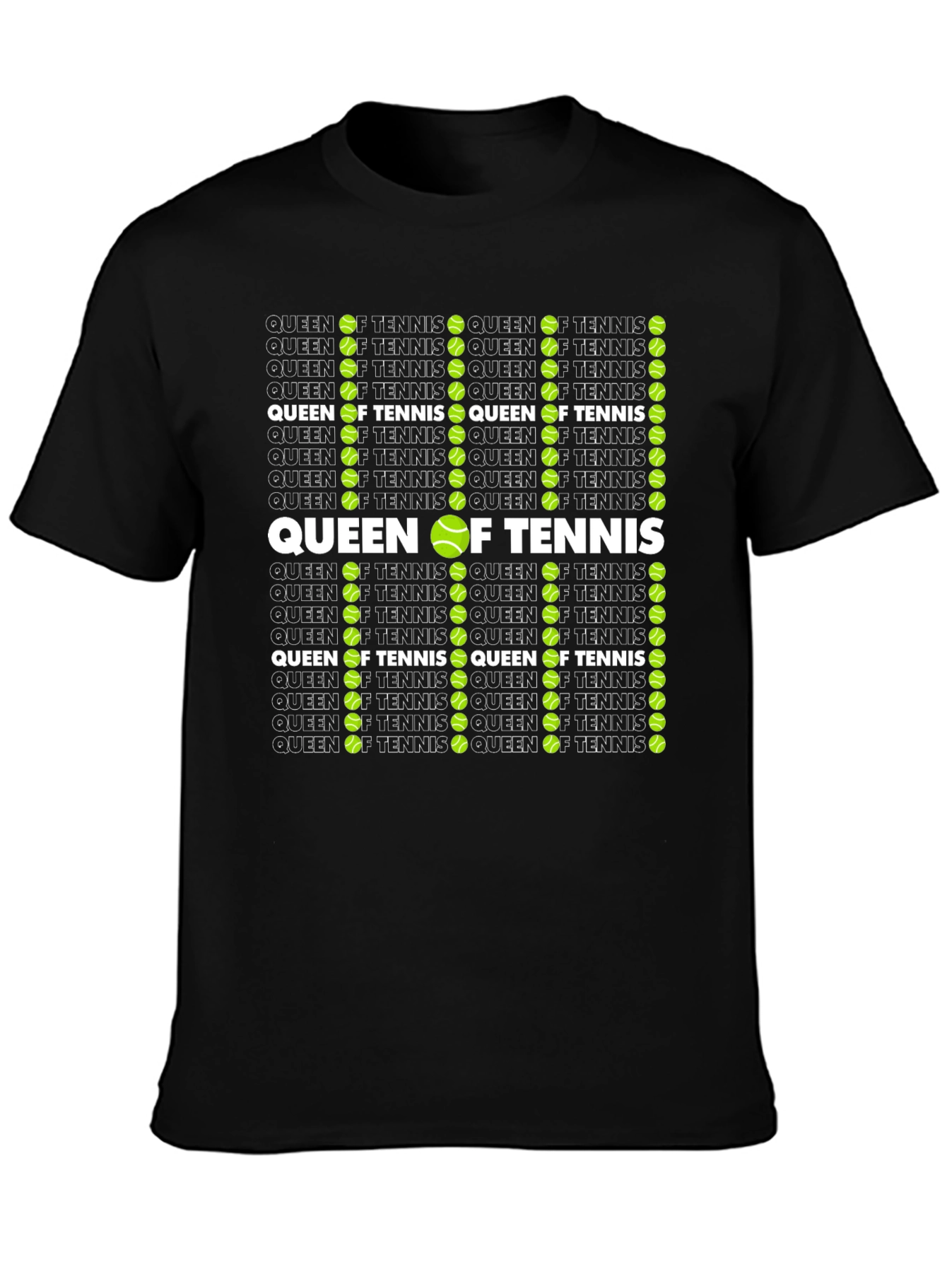 Black Queen of Tennis Graphic Tee view 3