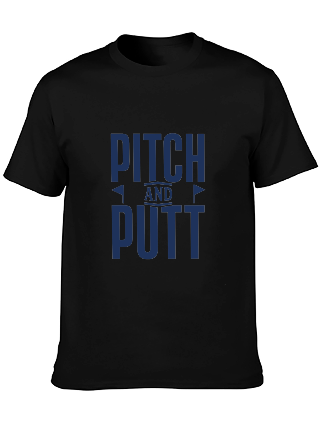 Black Pitch and Putt Golf T-Shirt view 3