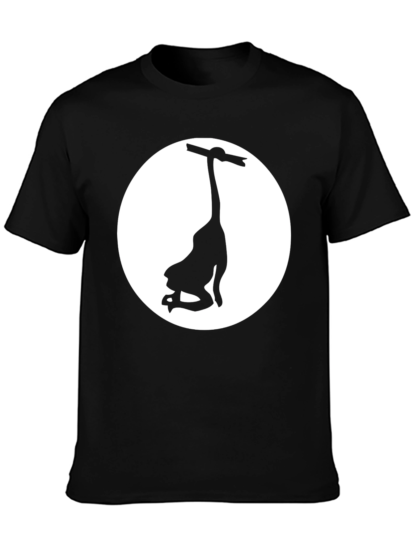 Black Unique Graphic Tee: Hang in There Design view 3