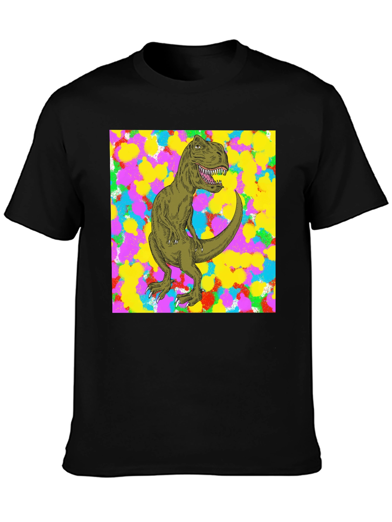 Black Dinosaur Graphic Tee - Bold Style view 3